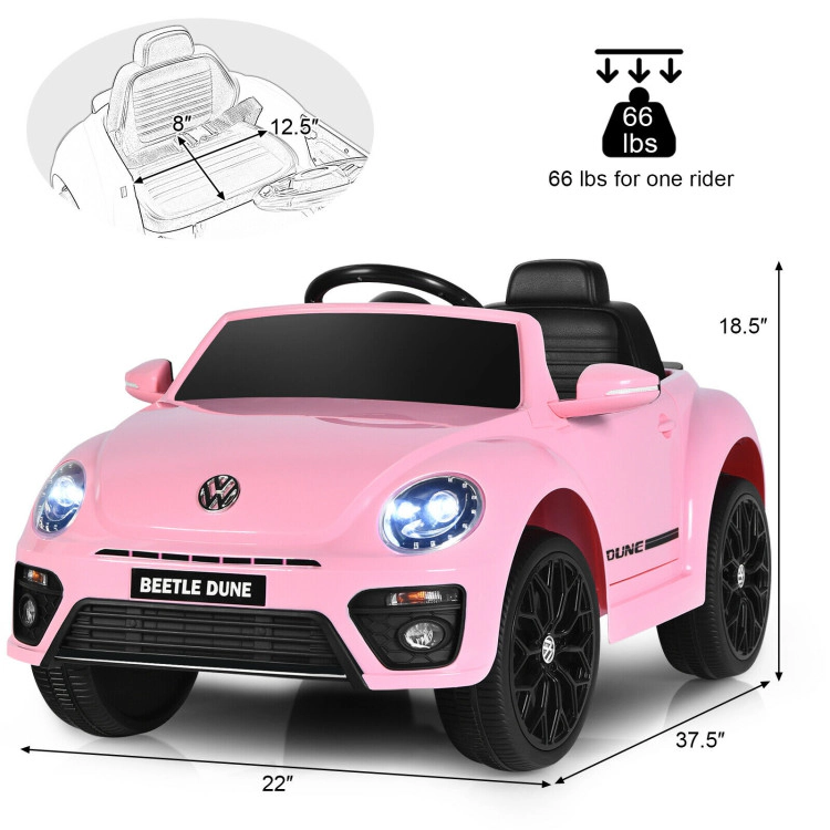 Hivvago Volkswagen Beetle Kids Electric Ride On Car with Remote Control