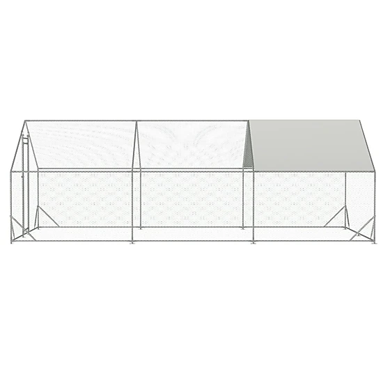 Large Metal Chicken Coop, Walk-In Poultry Cage & Chicken Run Pen with ...