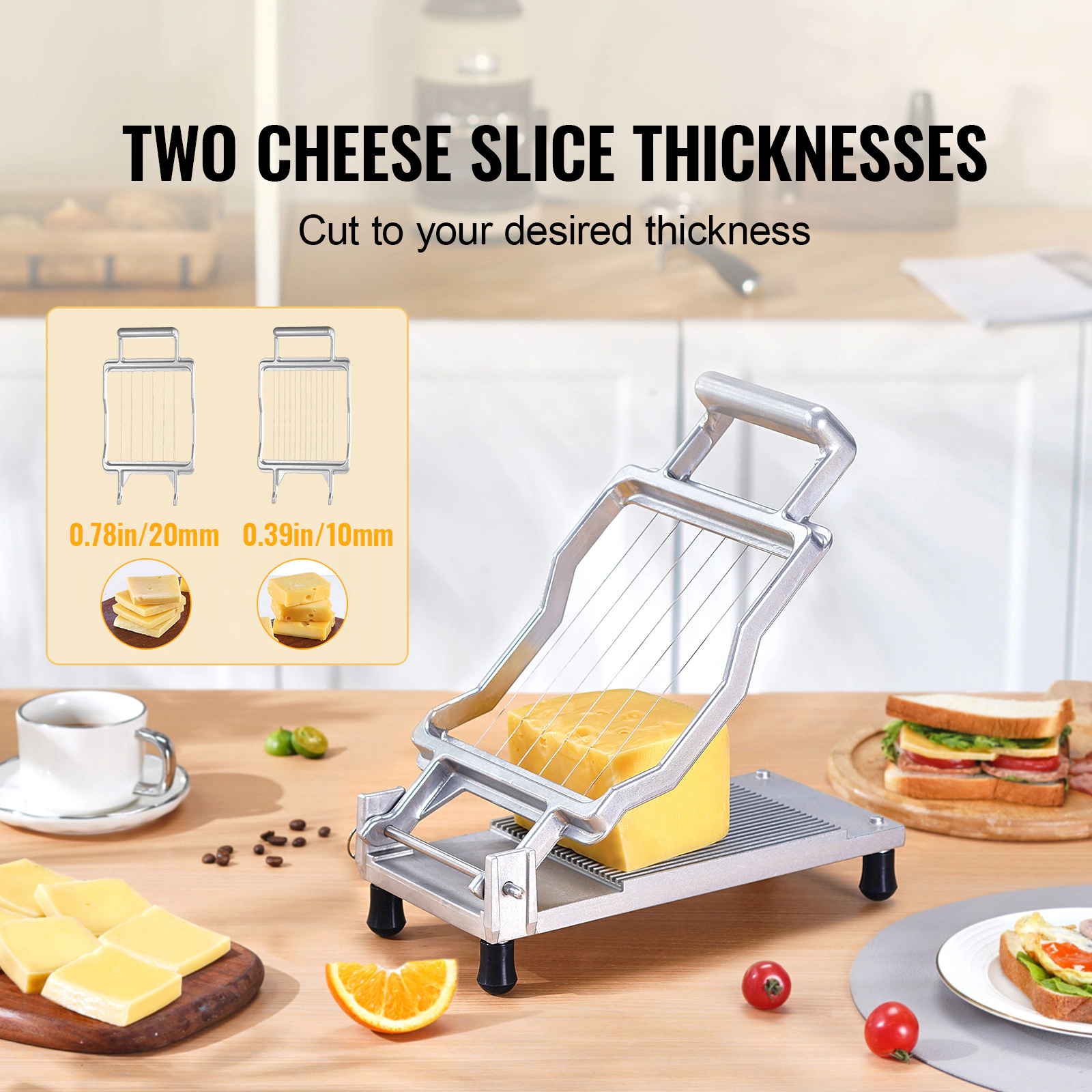 HONGGE Cheese Cutter with Wire, Cheeser Butter Cutting Blade, Detachable Cheese Slicer Wire