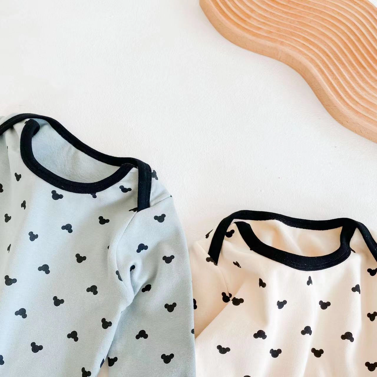 MyKids-USA Baby Cartoon Print Pattern Soft bodysuit Combo Trousers Sets