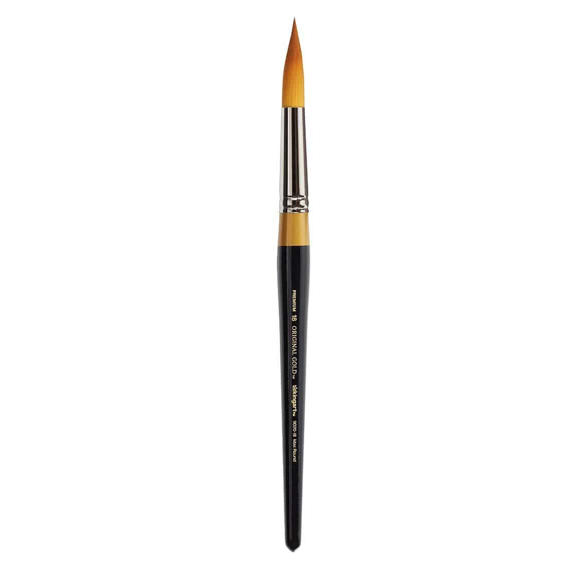 KINGART Original Gold 9020 Ultra Round Golden Taklon Brush