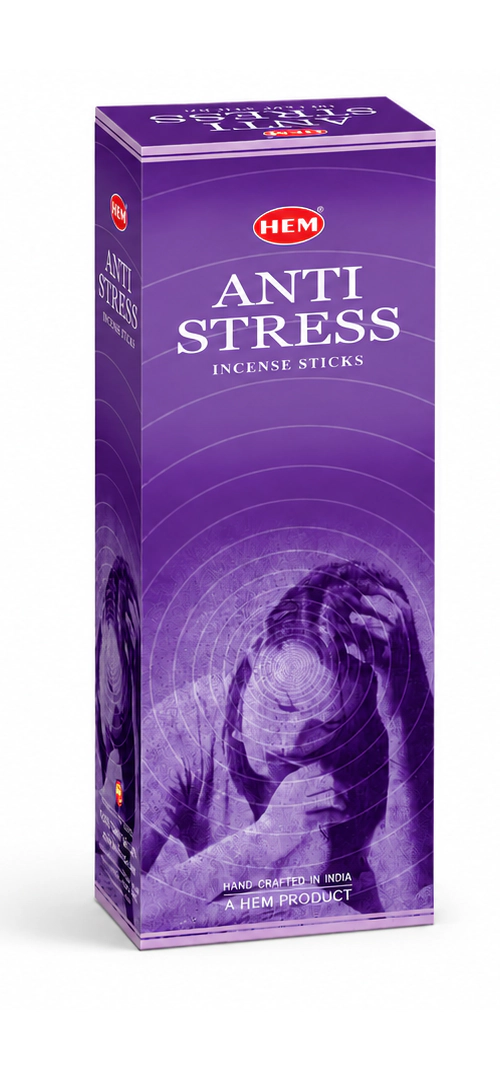 Hem Anti Stress Incense Sticks - 120 Count Bulk Box, Lavender and Wood Notes