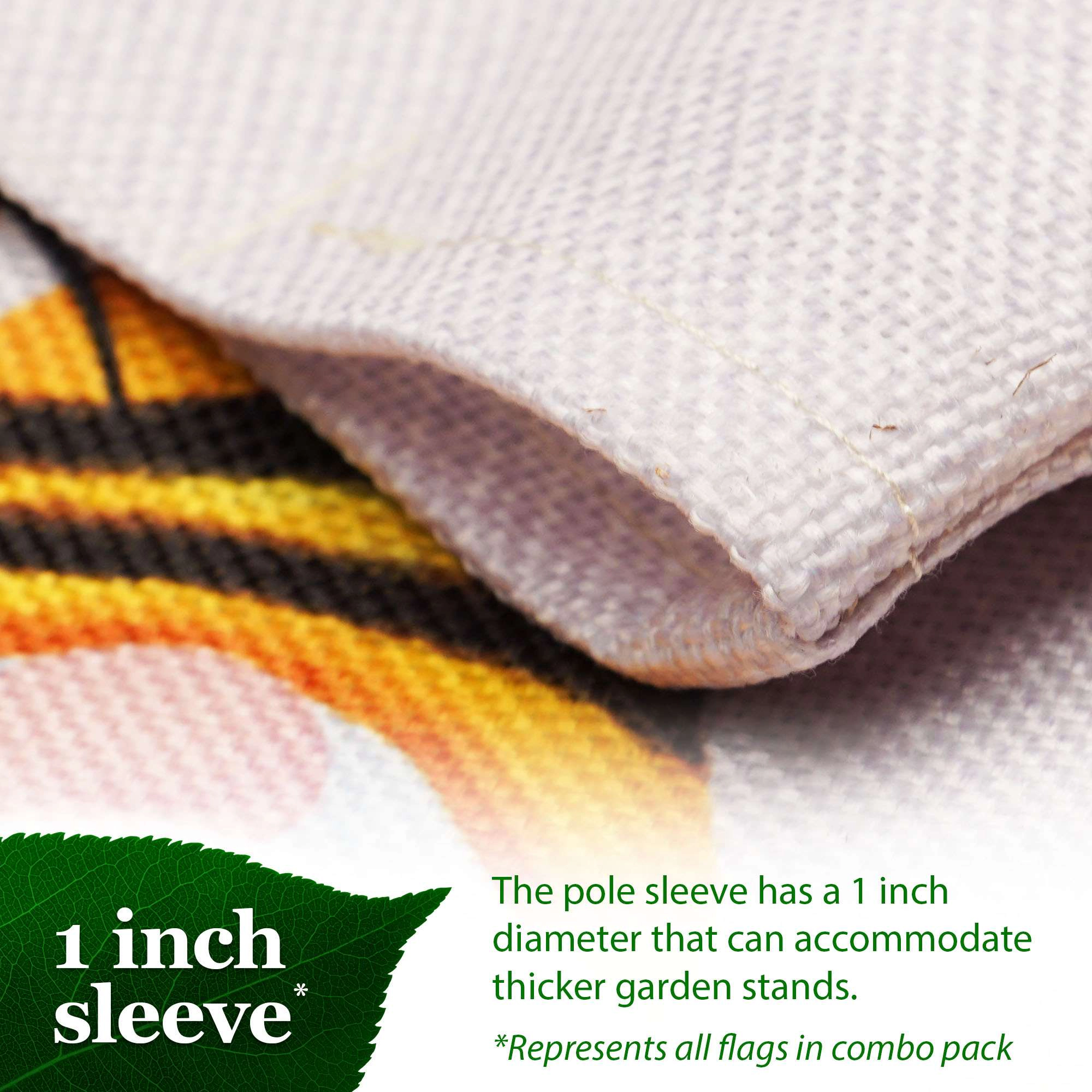 G128 Rustic Burlap Garden Flag Set 4-Pack - Double-Sided 12x18 Inch Seasonal Gnome Designs