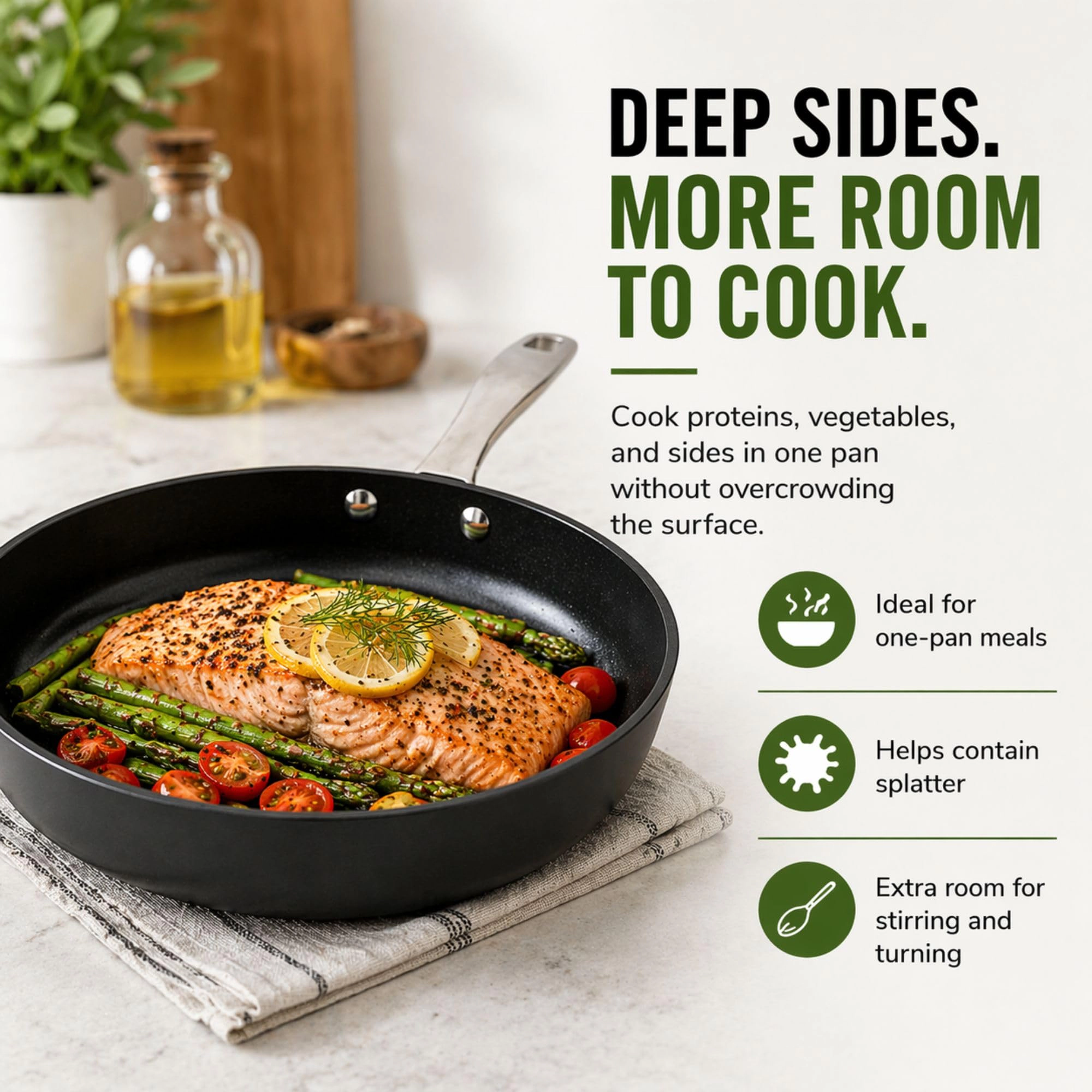 Alva Maestro Ceramic-Coated Nonstick Frying Pan - Induction & Oven Safe