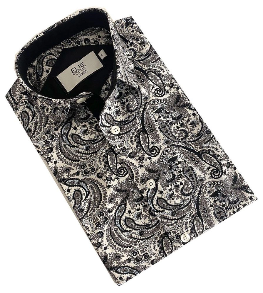 Elie Balleh Boys Slim Fit Paisley Shirt