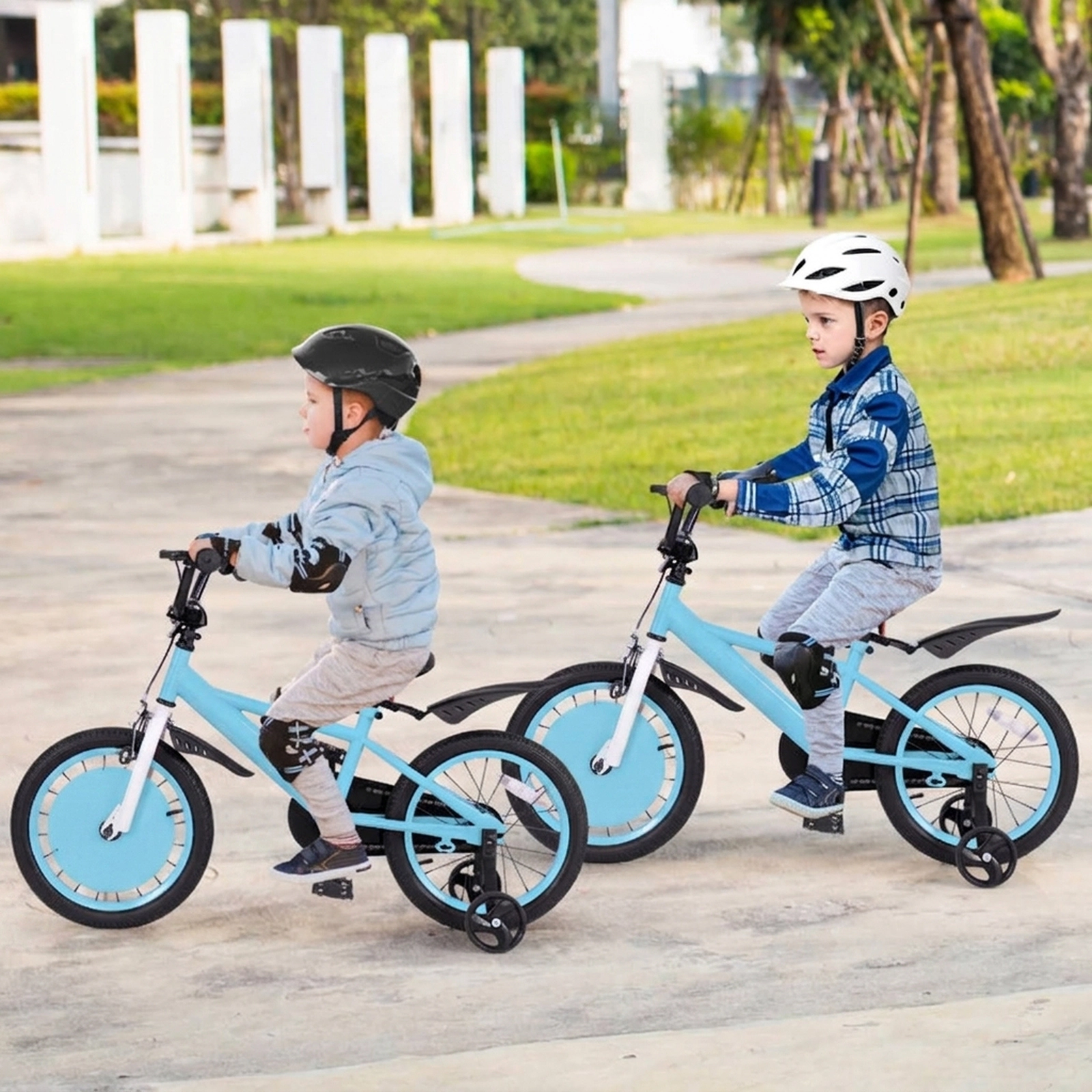 SUGIFT Adjustable Handlebar and Saddle Kids Bike 110-lb Seat Capacity Ages 4-7 45-in Frame Length 16-in Wheels Blue