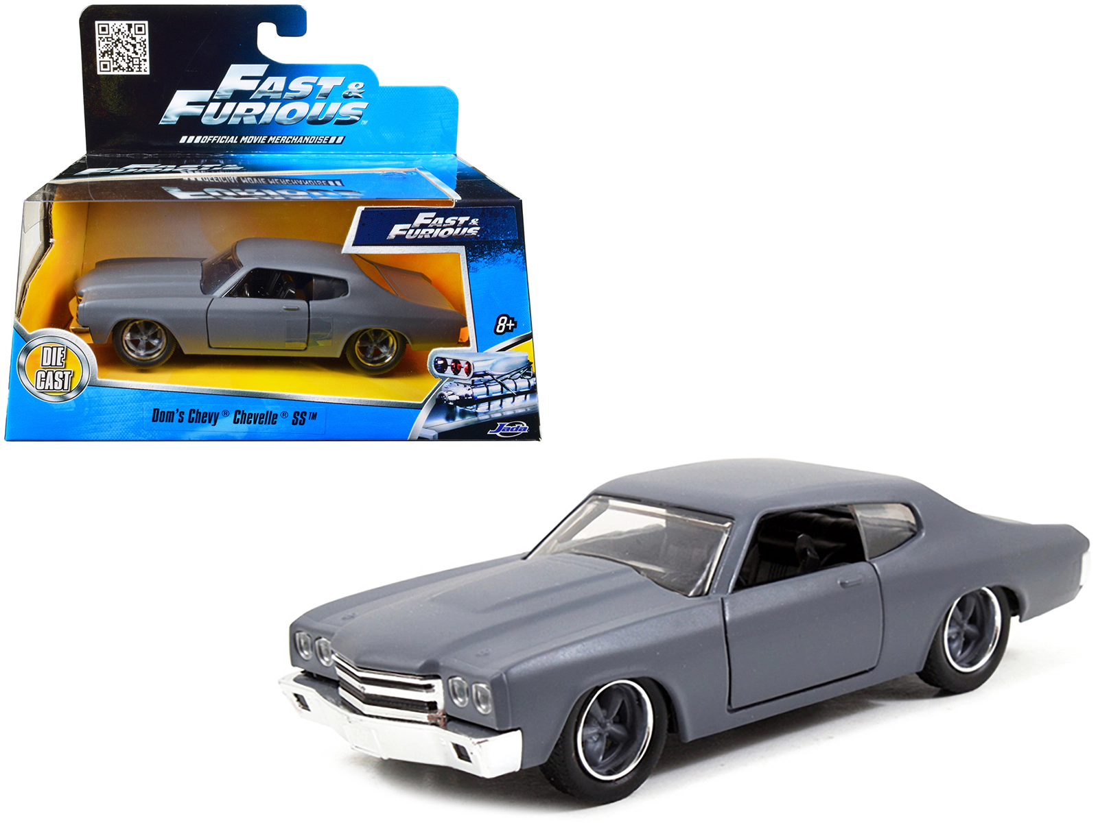 Jada Dom's Chevrolet Chevelle SS Primer Grey "Fast & Furious" Movie 1/32 Diecast Model Car by Jada