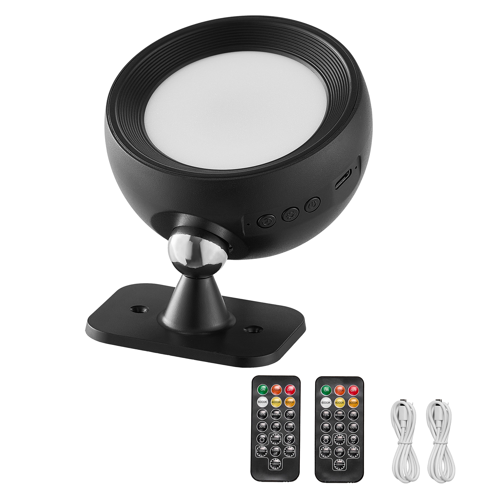 HONGGE Battery Operated Wall Rechargeable Wireless Lights with Remote Control & Timer Dimmable