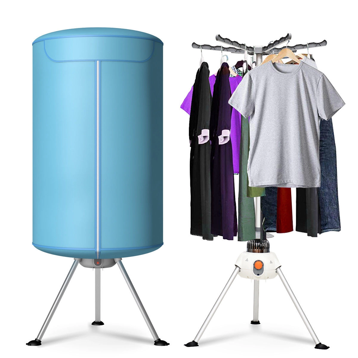 LJG Portable Ventless Laundry Clothes Dryer Folding Drying Machine Heater