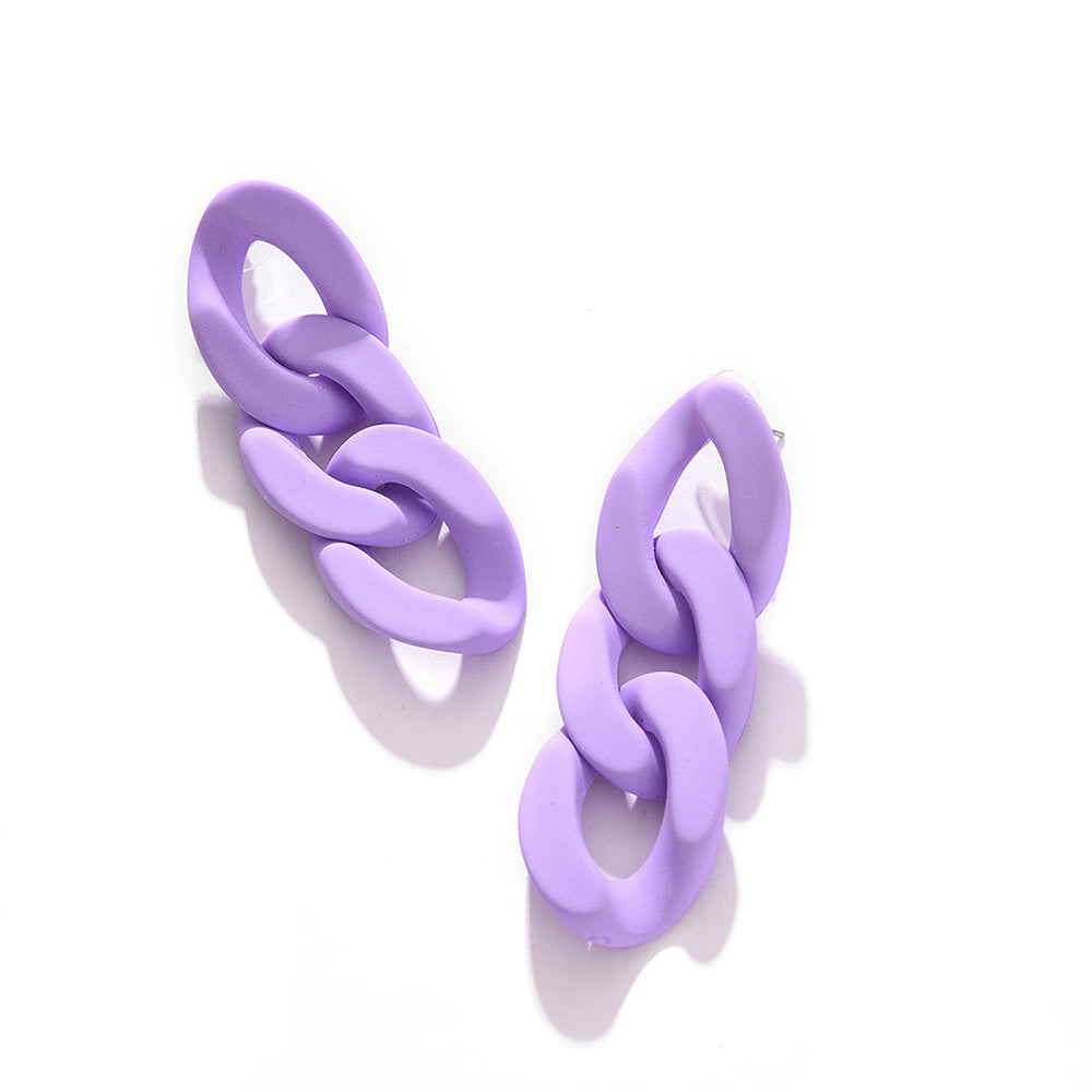 SOHI Women's Purple Drop Earrings
