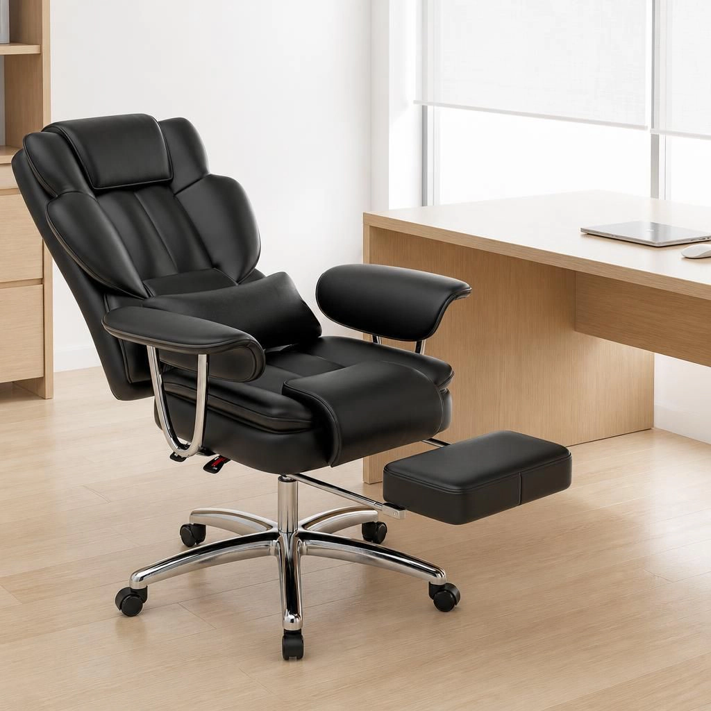 GOODSILO Ergonomic PU Leather Adjustable Office Chair