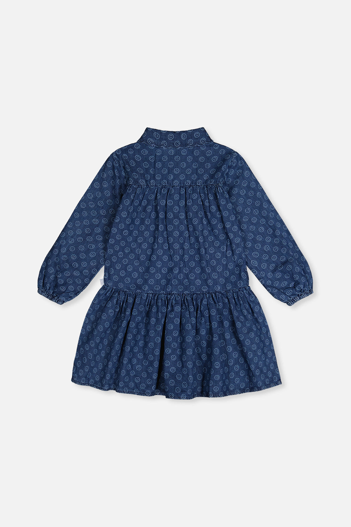 Deux par Deux Girls Smiley Print Shirt Dress
