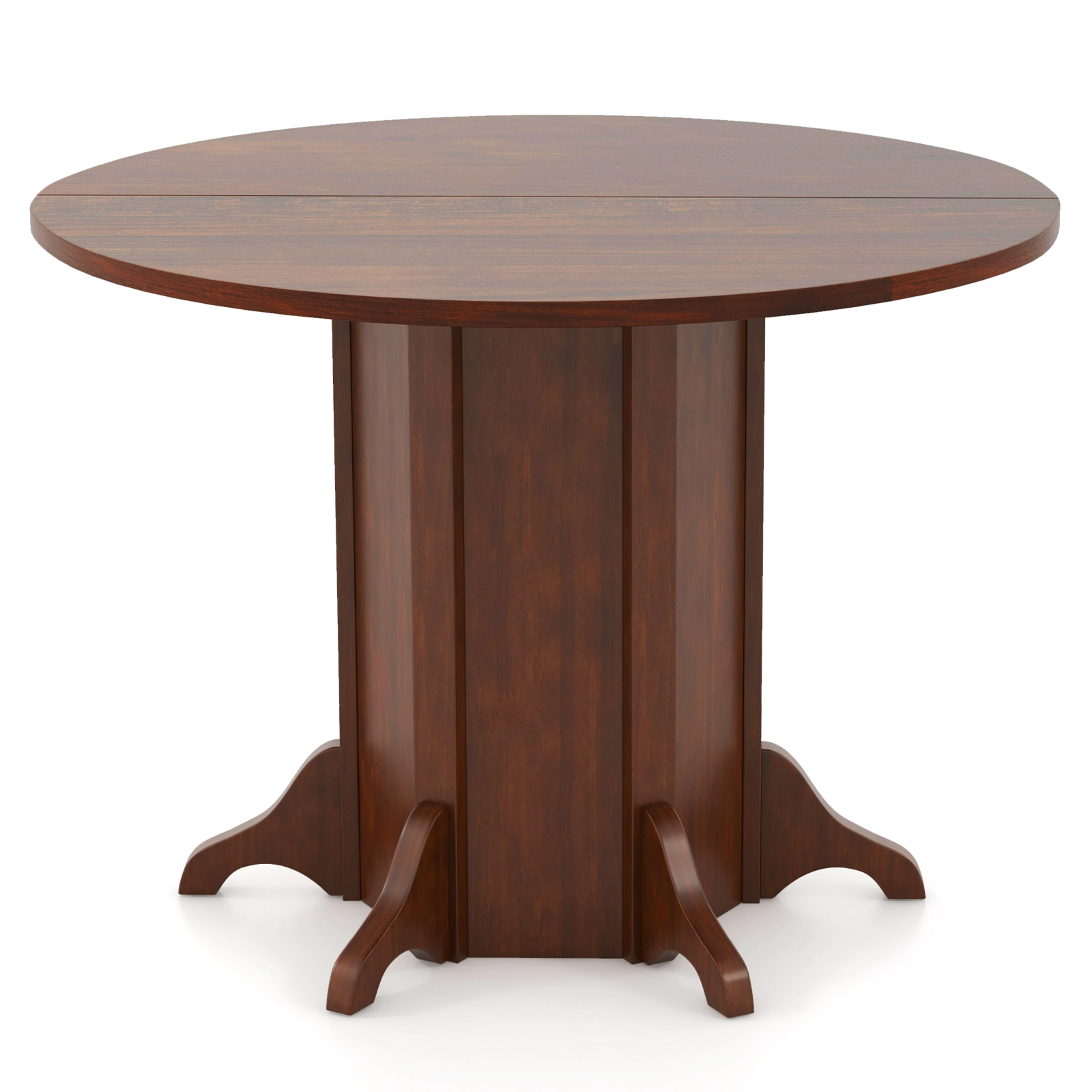 LJG Round Dining Table with Pedestal Base for 4-6 People