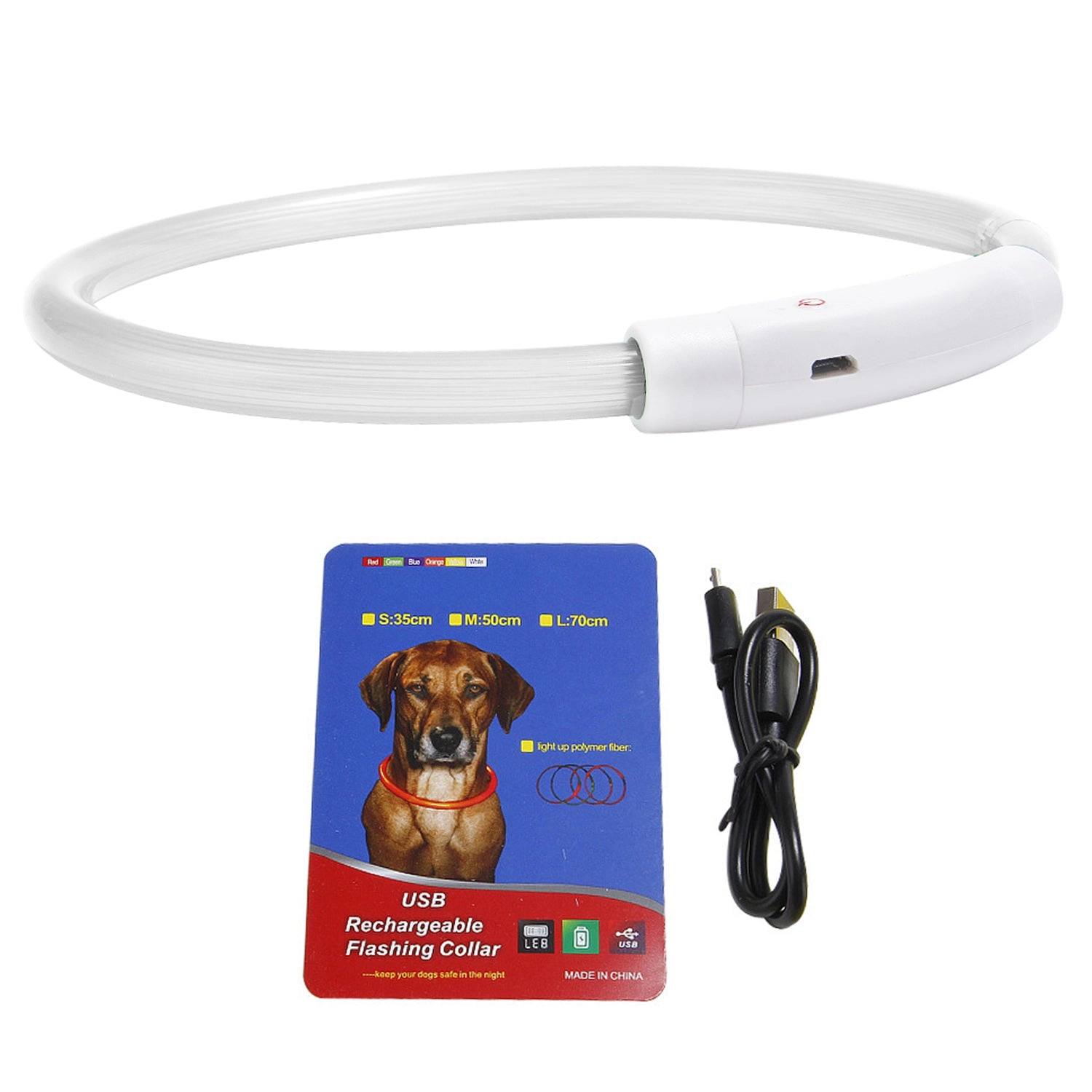 GBruno USB Rechargeable LED Dog Collar 35 Cm