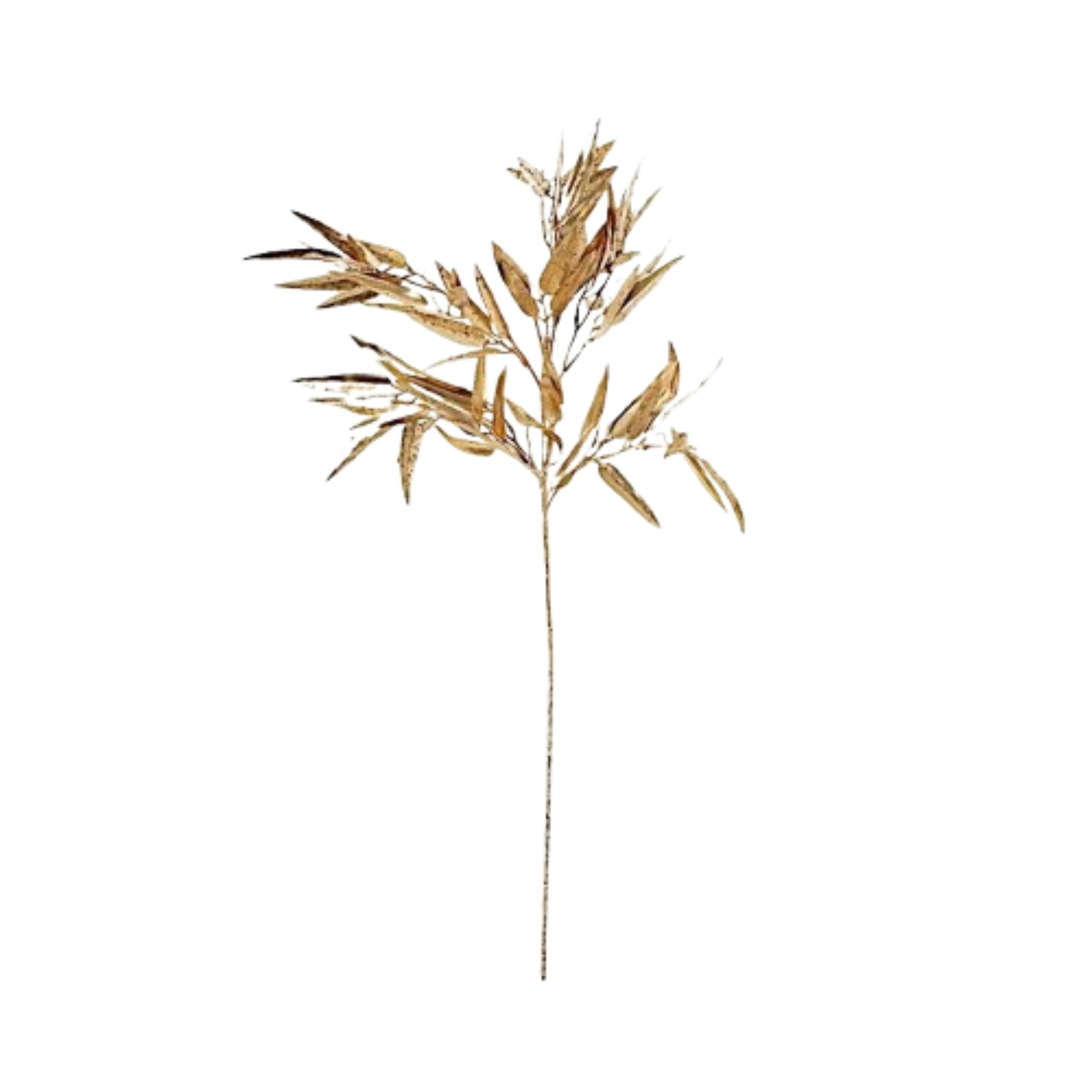 Home Collection Set of 2 33-Inch Metallic Bamboo Leaf Stems