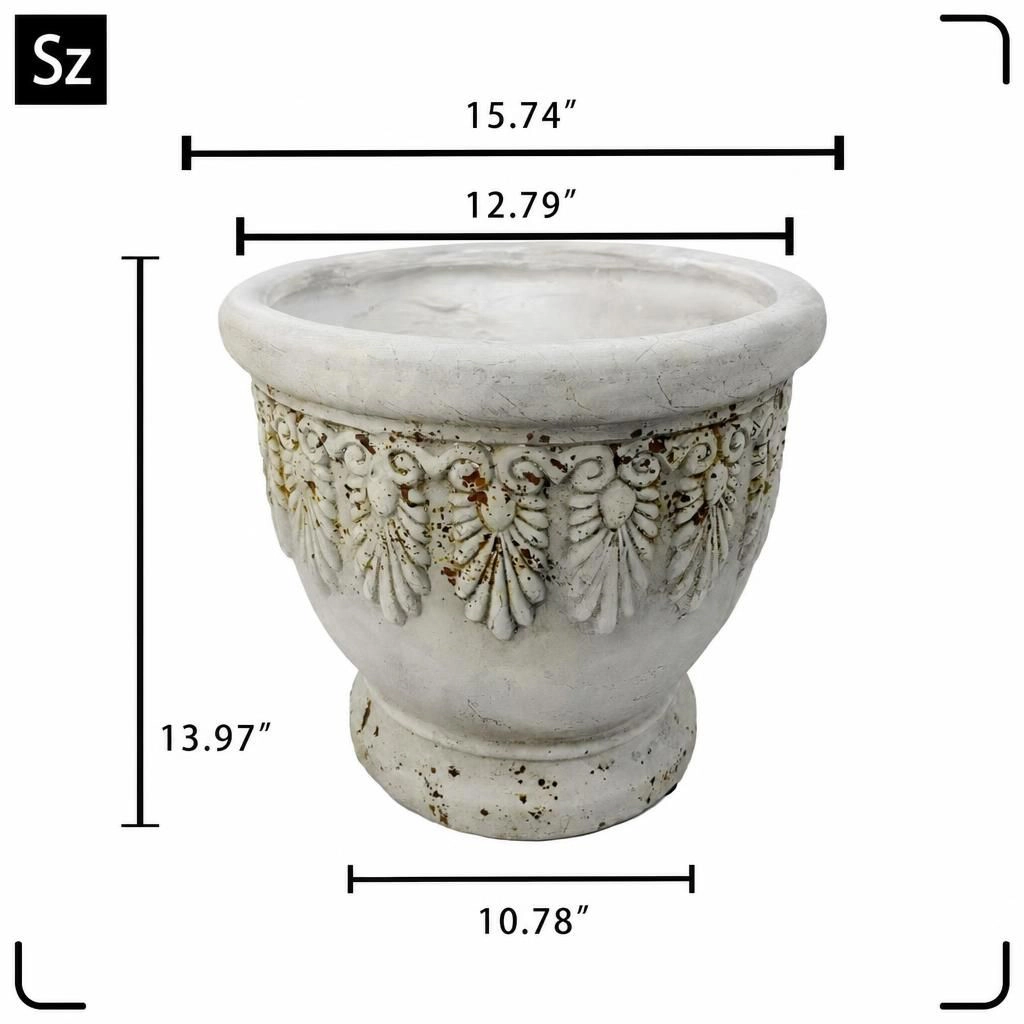 WOW PIONEER Large Round Outdoor Planter