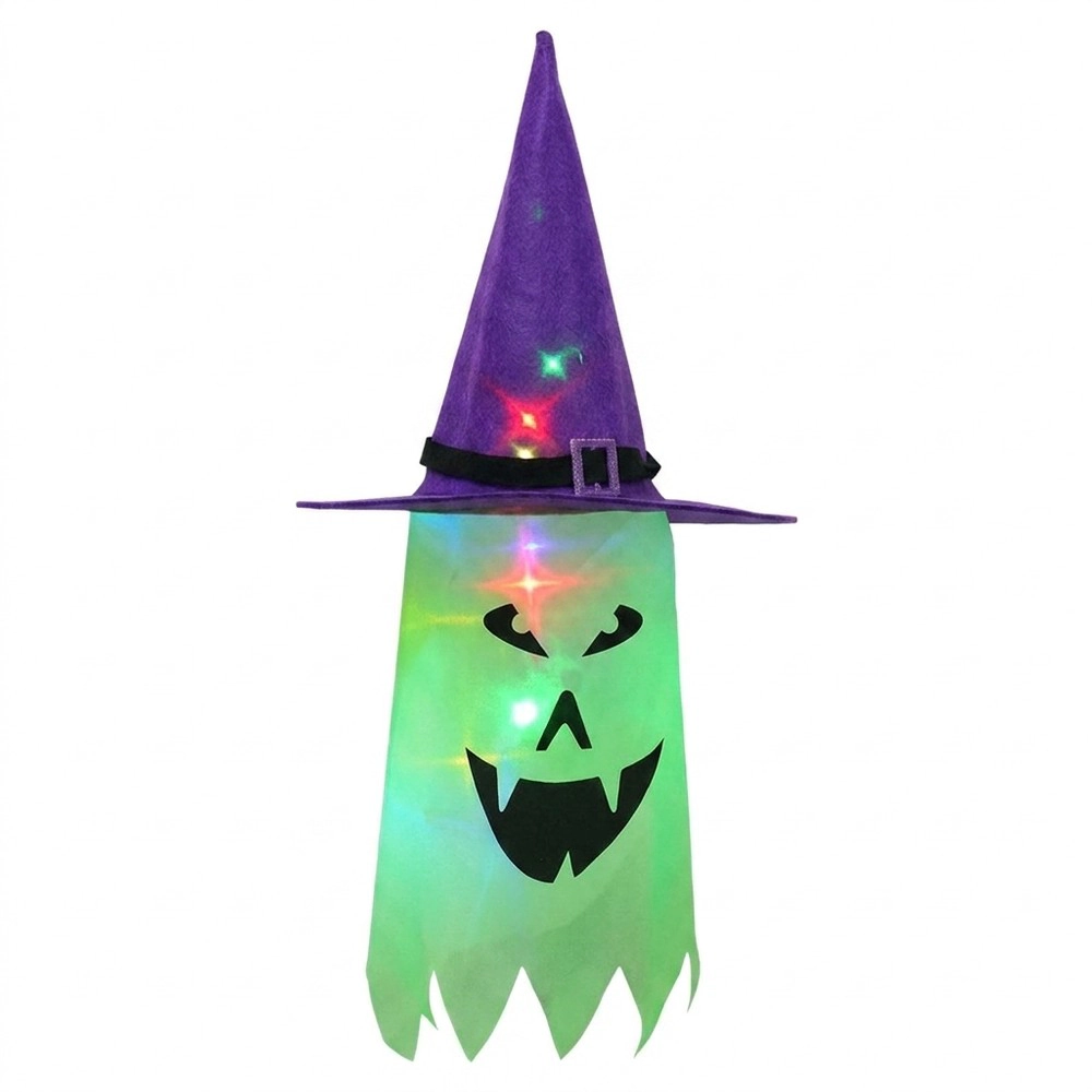 MyKids-USA Halloween Colorful Glowing Wizard Hat - One Fits Most