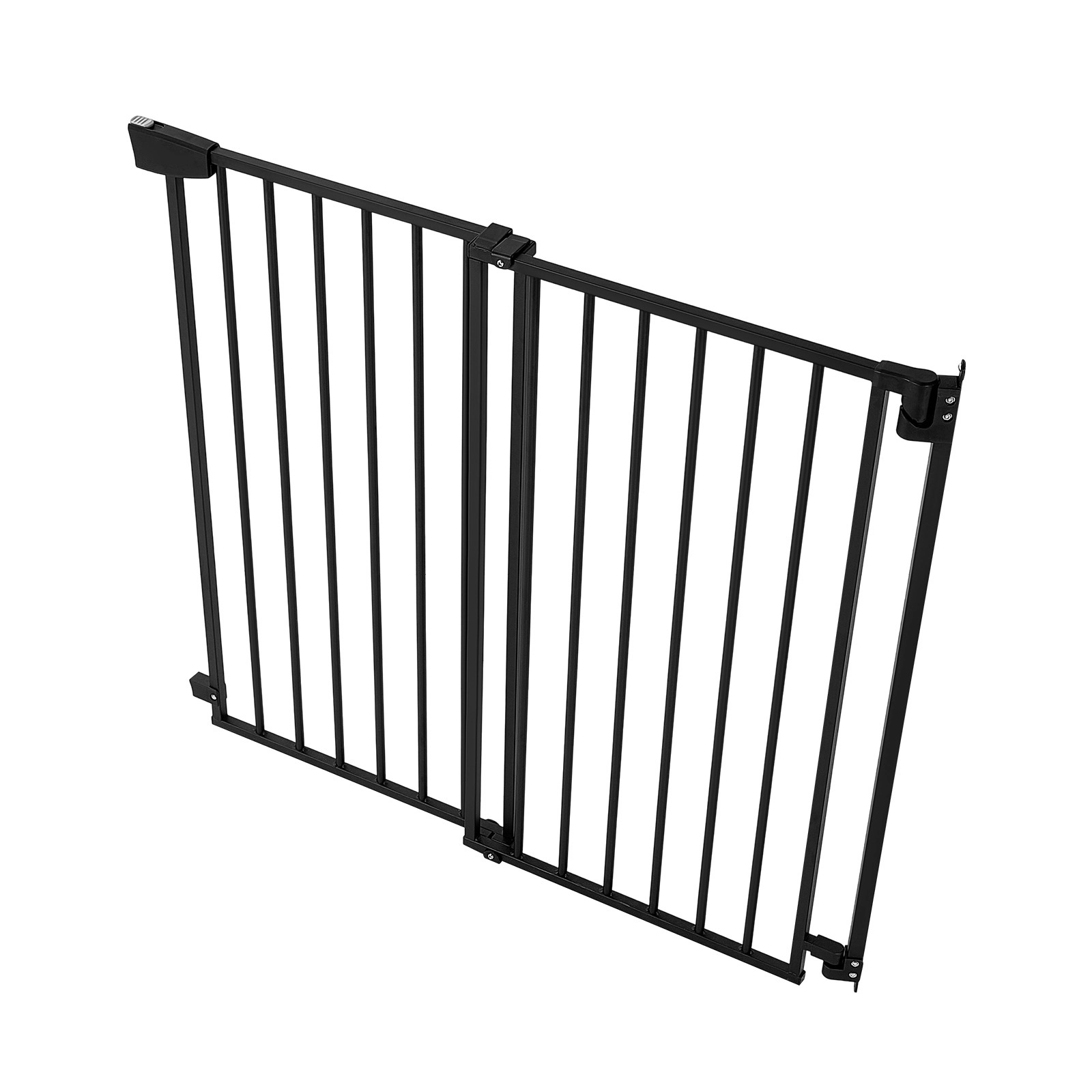 HONGGE Baby Gate for Stairs Adjustable Width Dog No Bottom Bar One-Handed Operation Easy Drilling Installation