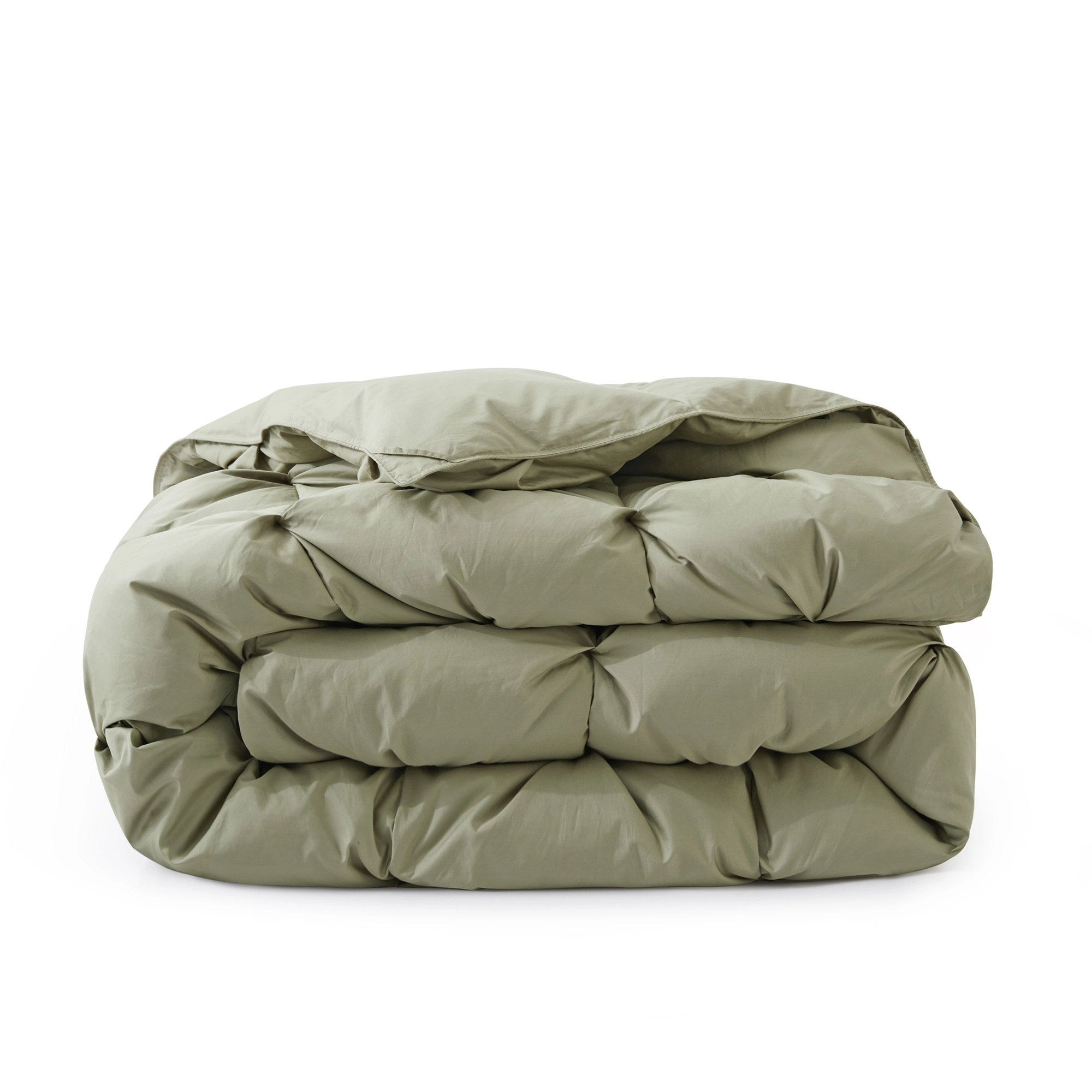Unikome Luxury Velvet-Feel Cotton Blend Down Fiber Comforter, All Season Pinch Pleat Duvet Insert
