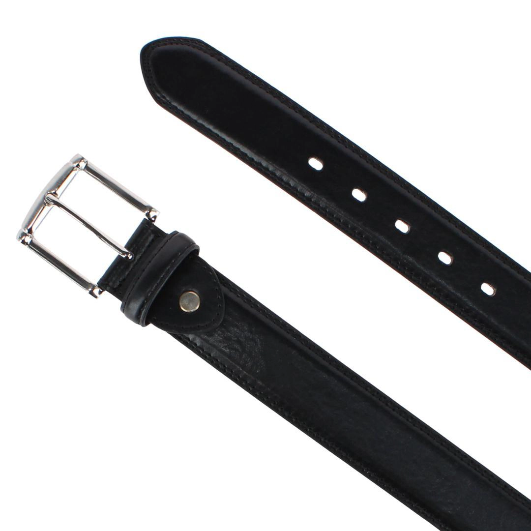 CTM Men's Big & Tall 1.5 Inch Wide Basic Leather Belt