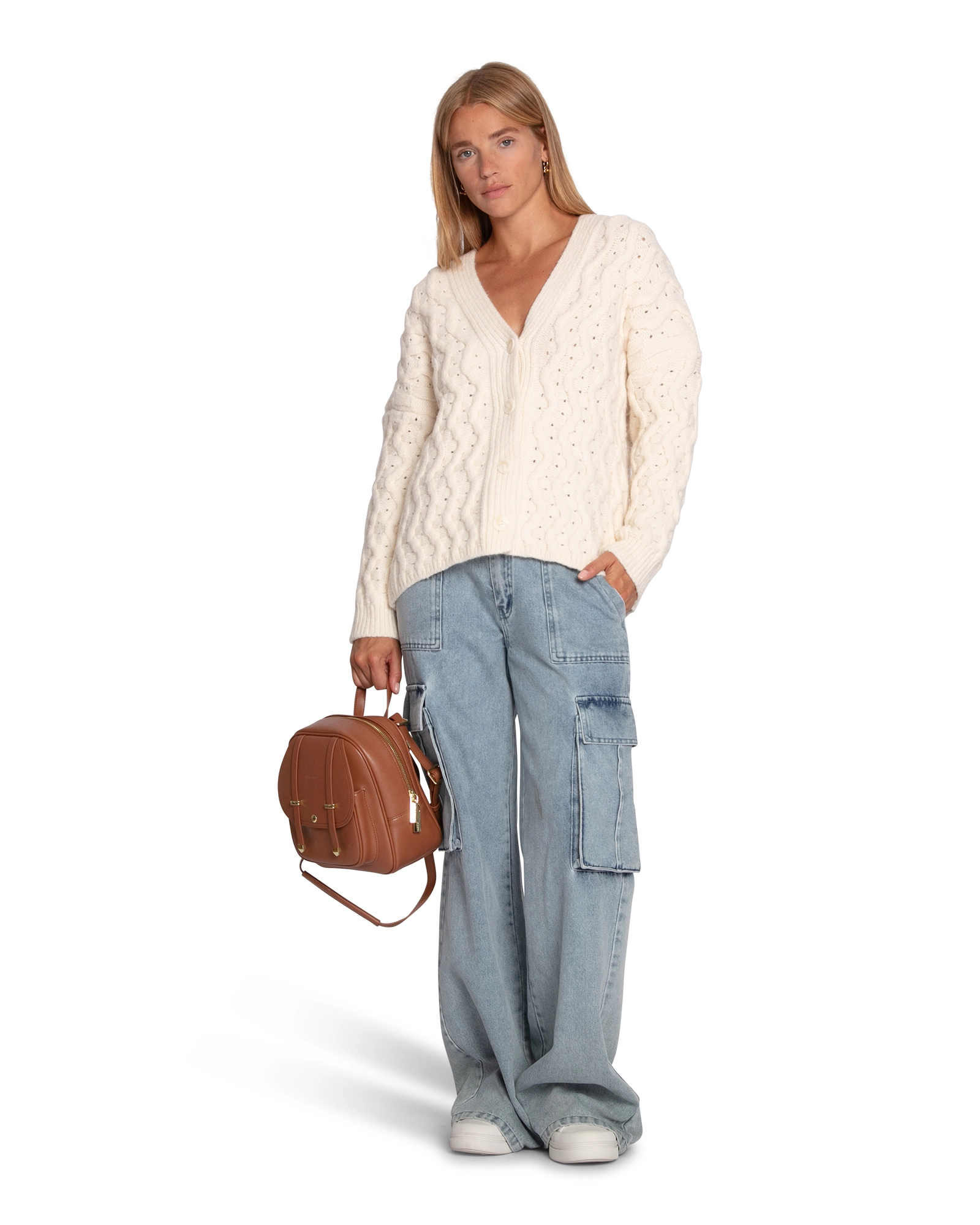 Belle & Bloom Womens Sugar Plum Chunky Cardigan