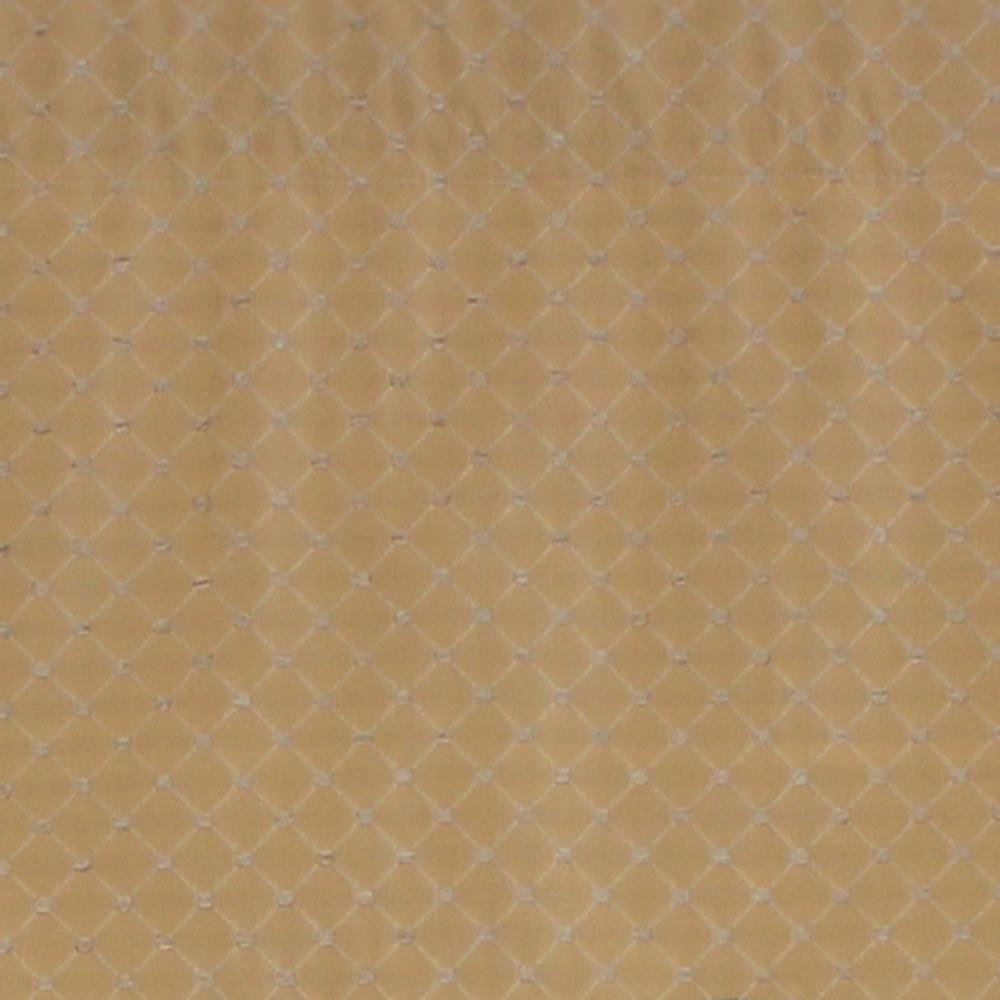 RLF Home 100% Cotton Passat Regal Valance Dotted Diamond Lined Fabric Rod Pocket 50" x 17" Gold