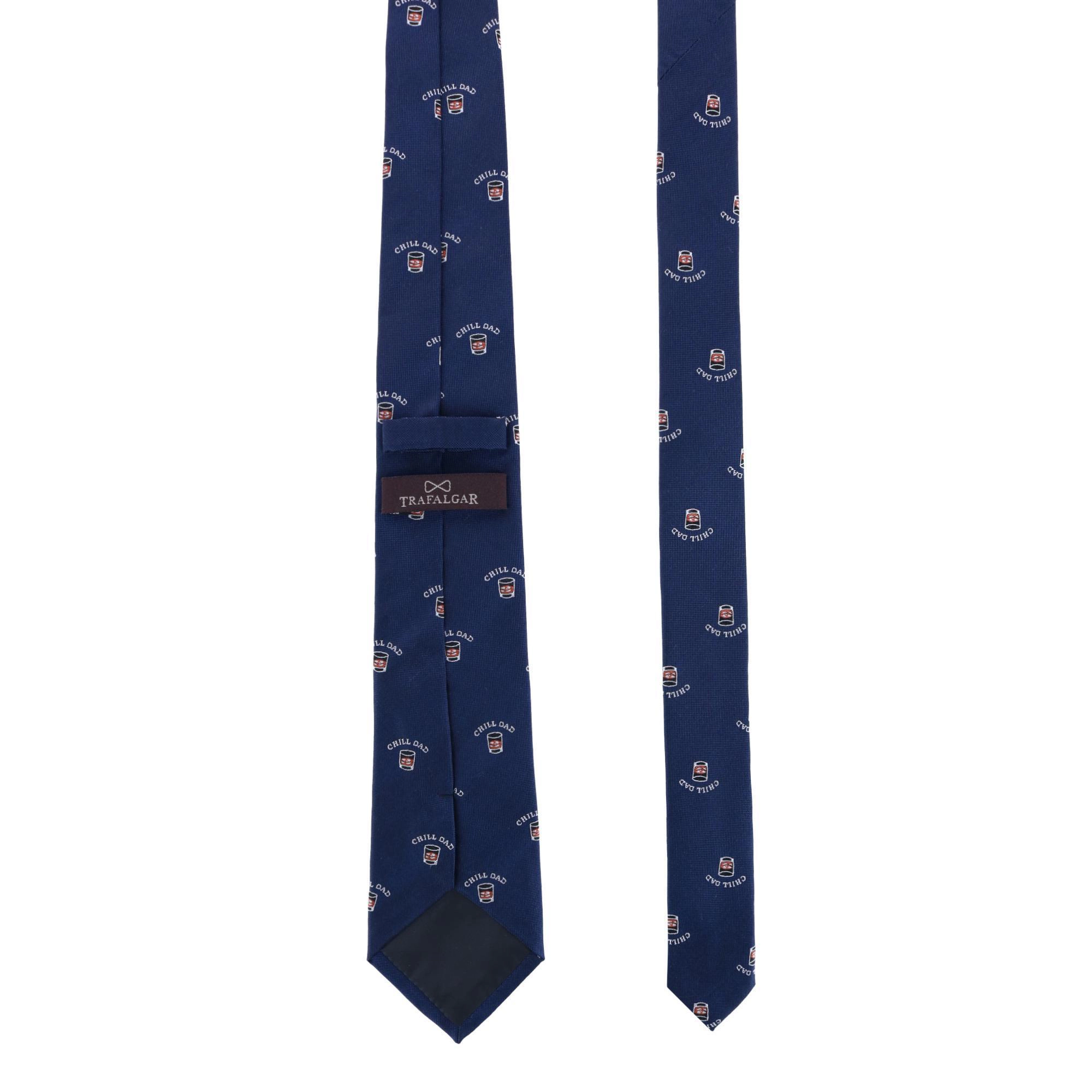 Trafalgar Men's Chill Dad Novelty Silk Necktie