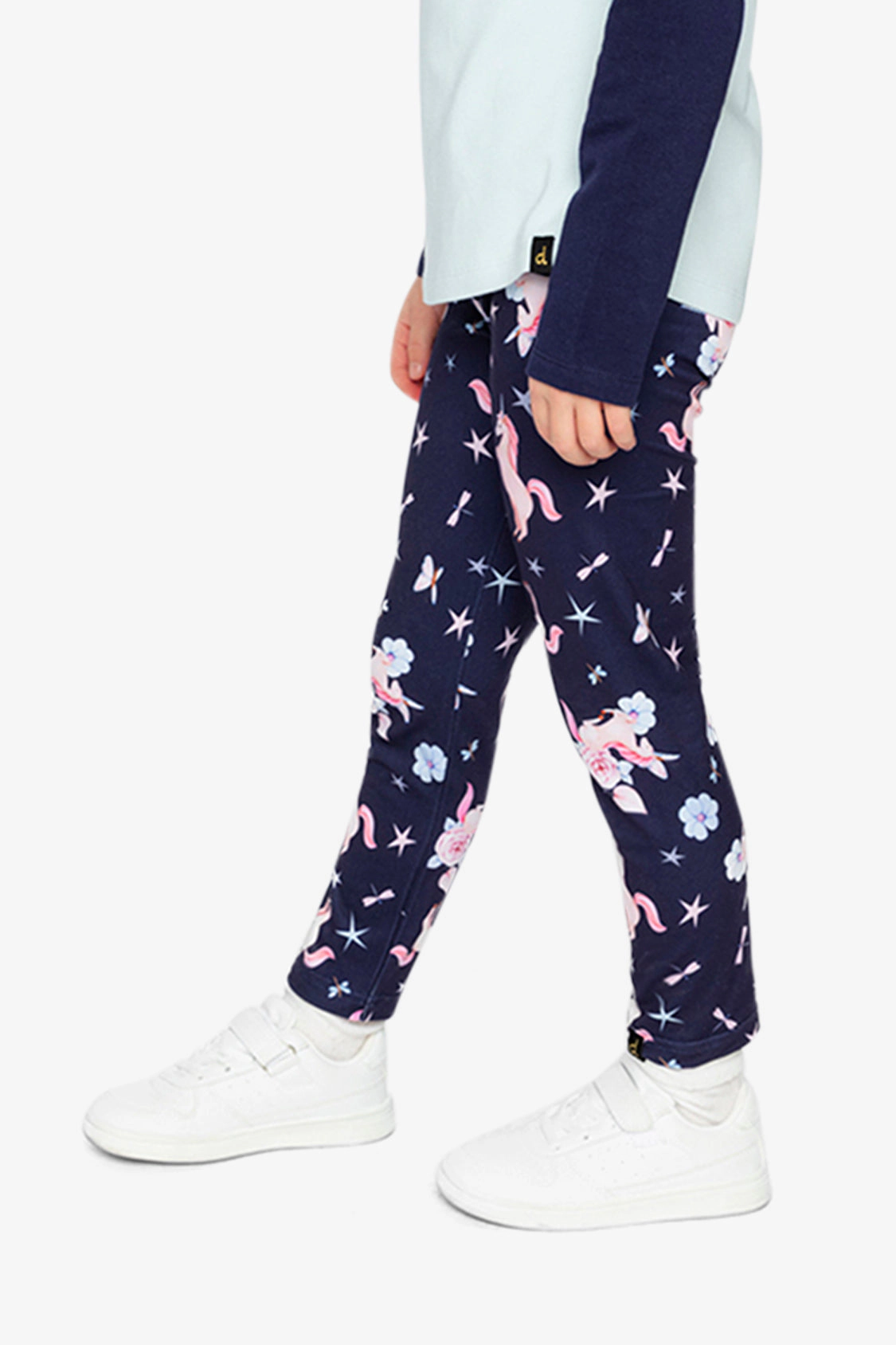 Deux par Girls Unicorn Print Elastic-Waist Jersey Leggings