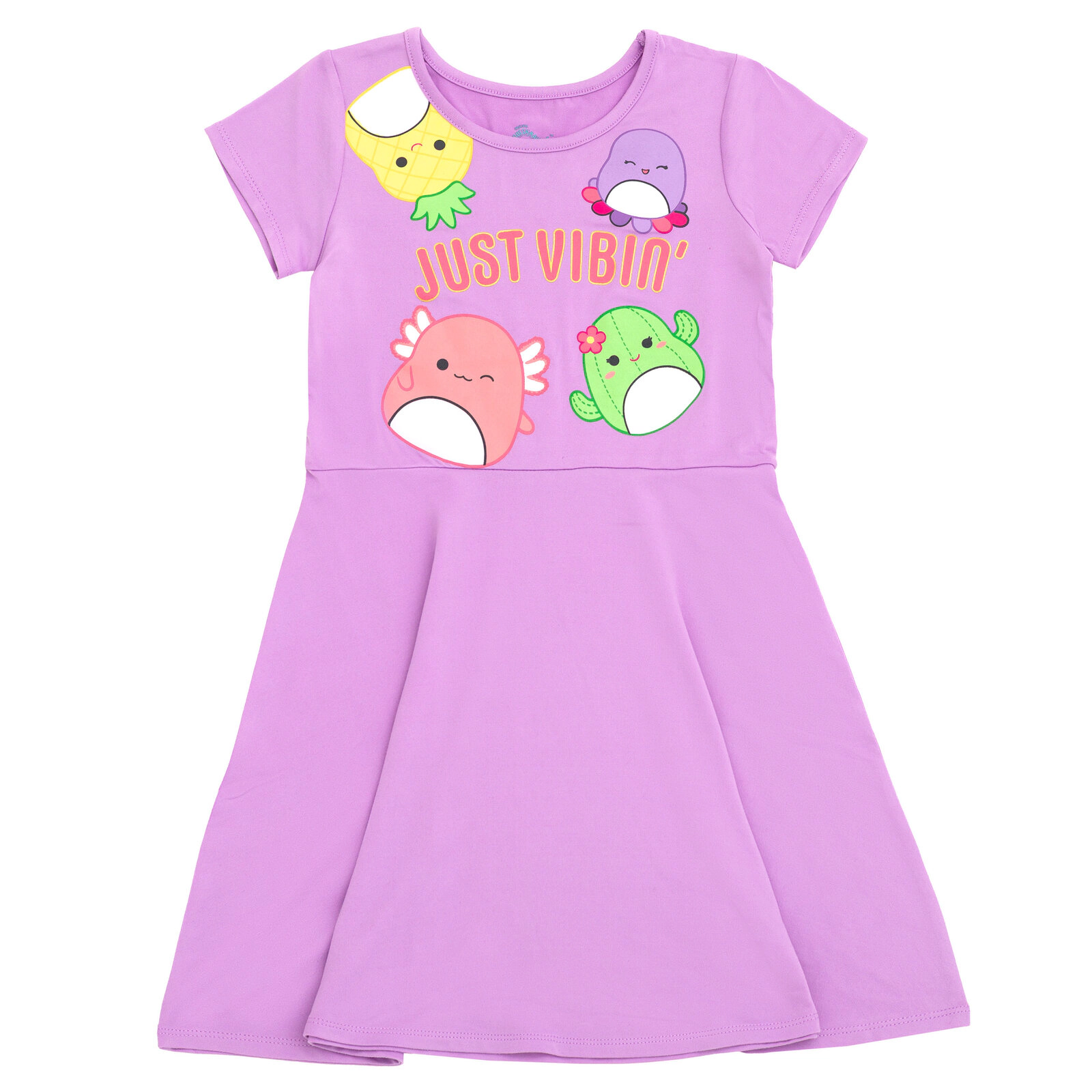 Squishmallows Girls' 2-Pack Skater Dresses