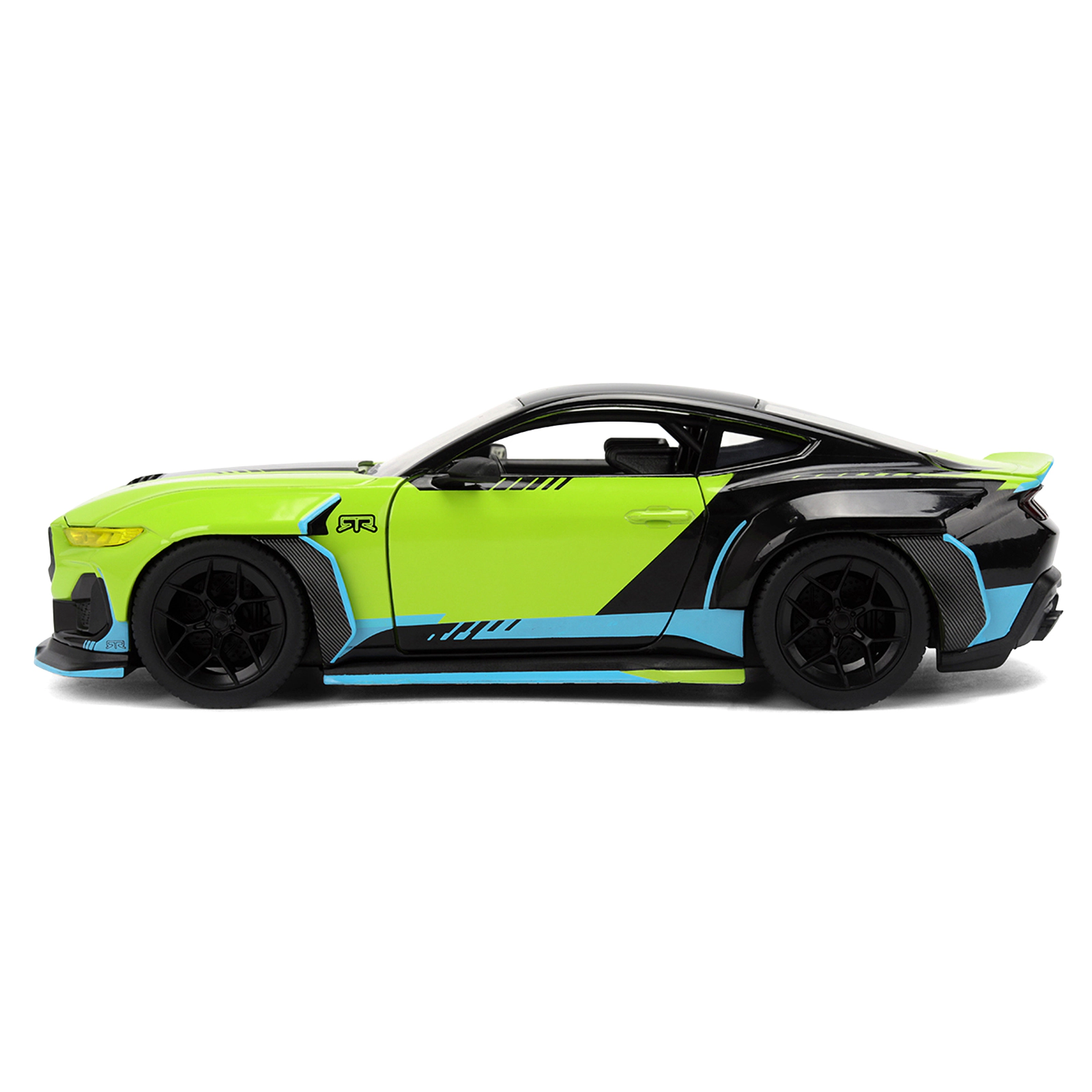 Jada 2026 Ford Mustang RTR Spec 5-D Lime Green with Black Top and Graphics "Hyper-Spec" Series 1/24 Diecast
