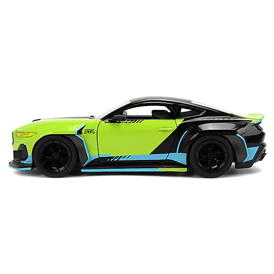 Jada Collectible 2026 Ford Mustang Rtr Spec 5-D Lime Green With Black Top And Graphics "Hyper-Spec" Series 1/24 Diecast