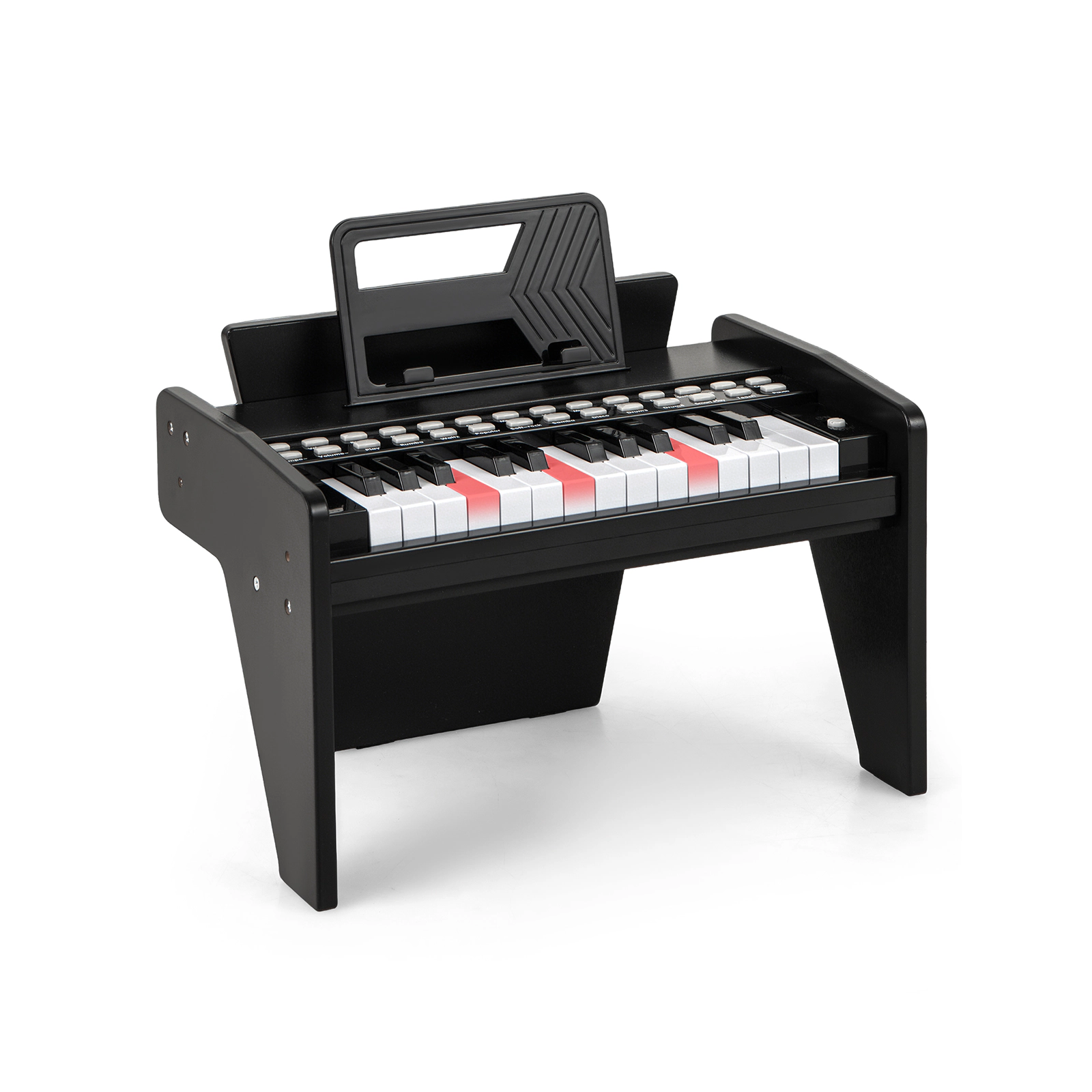 SUGIFT 25-Key Kids Piano Keyboard with Adjustable Speed and Volume Ages 3+ 15-in Wide Black