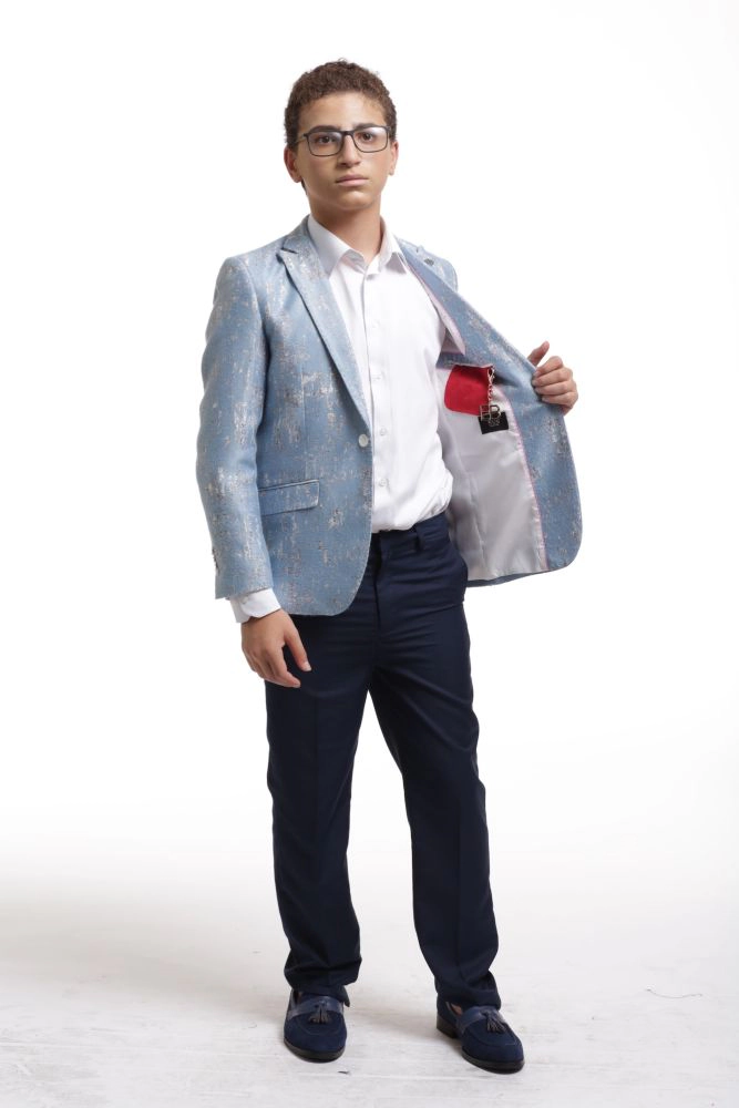Elie Balleh Boys Slim Fit Classic Blazer