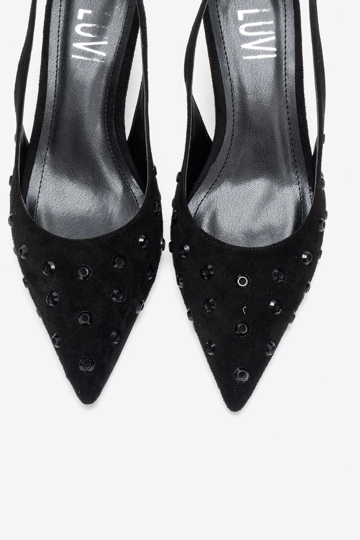 Prologue Shoes Womens Lorex Embellished Stiletto Slingback Pump