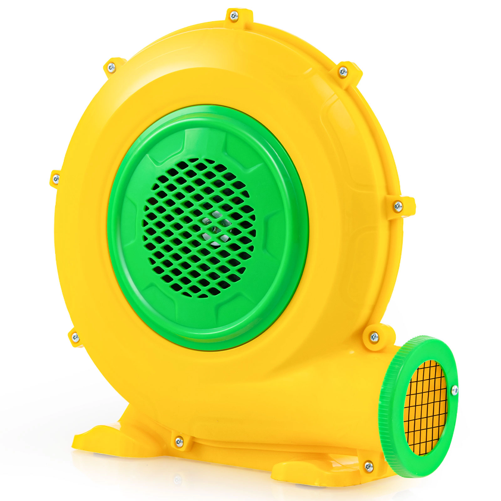 SUGIFT Yellow 680W Air Blower for Kids Bounce House with Carry Handle and 4 Ground Stakes 13-ft Power Cord