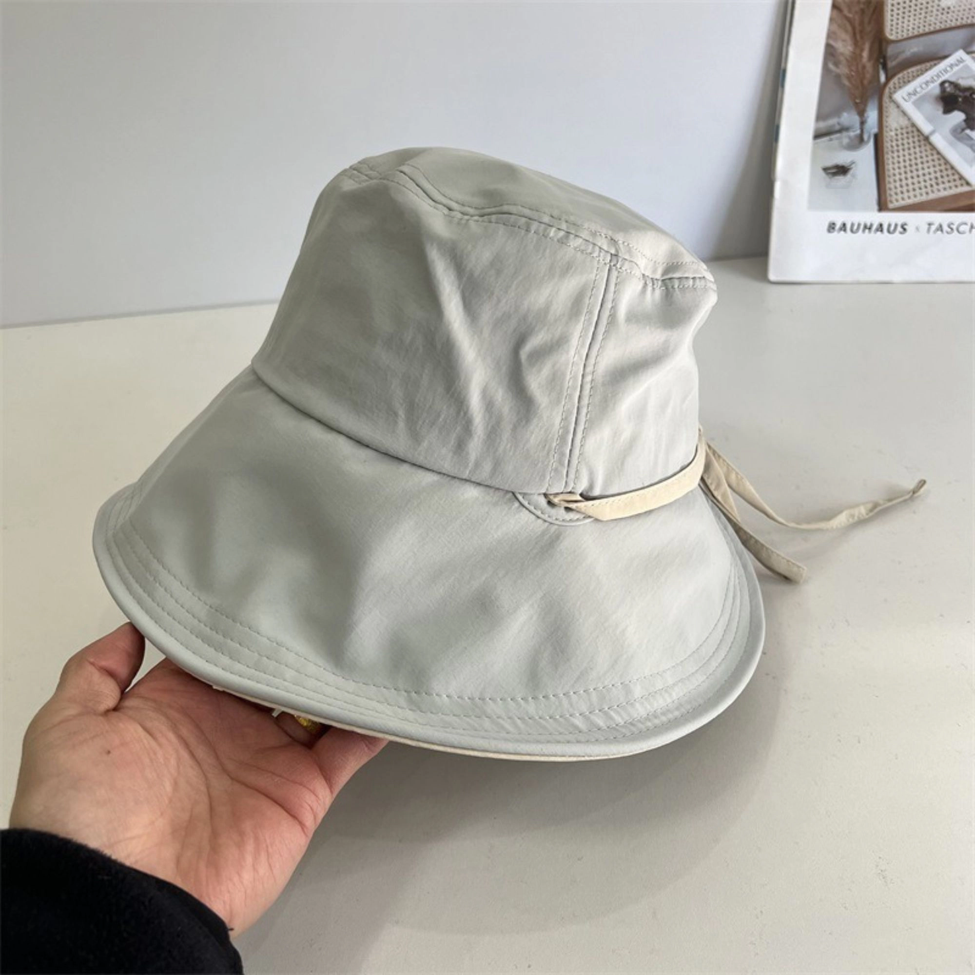 Anna-Kaci Women's Wide Brim Bucket Sun Hat with Tie Strap