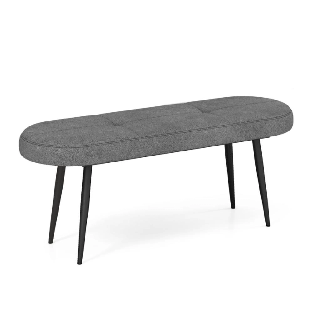 Hivvago 47 Inch Upholstered Entryway Bench with Heavy-duty Metal Frame