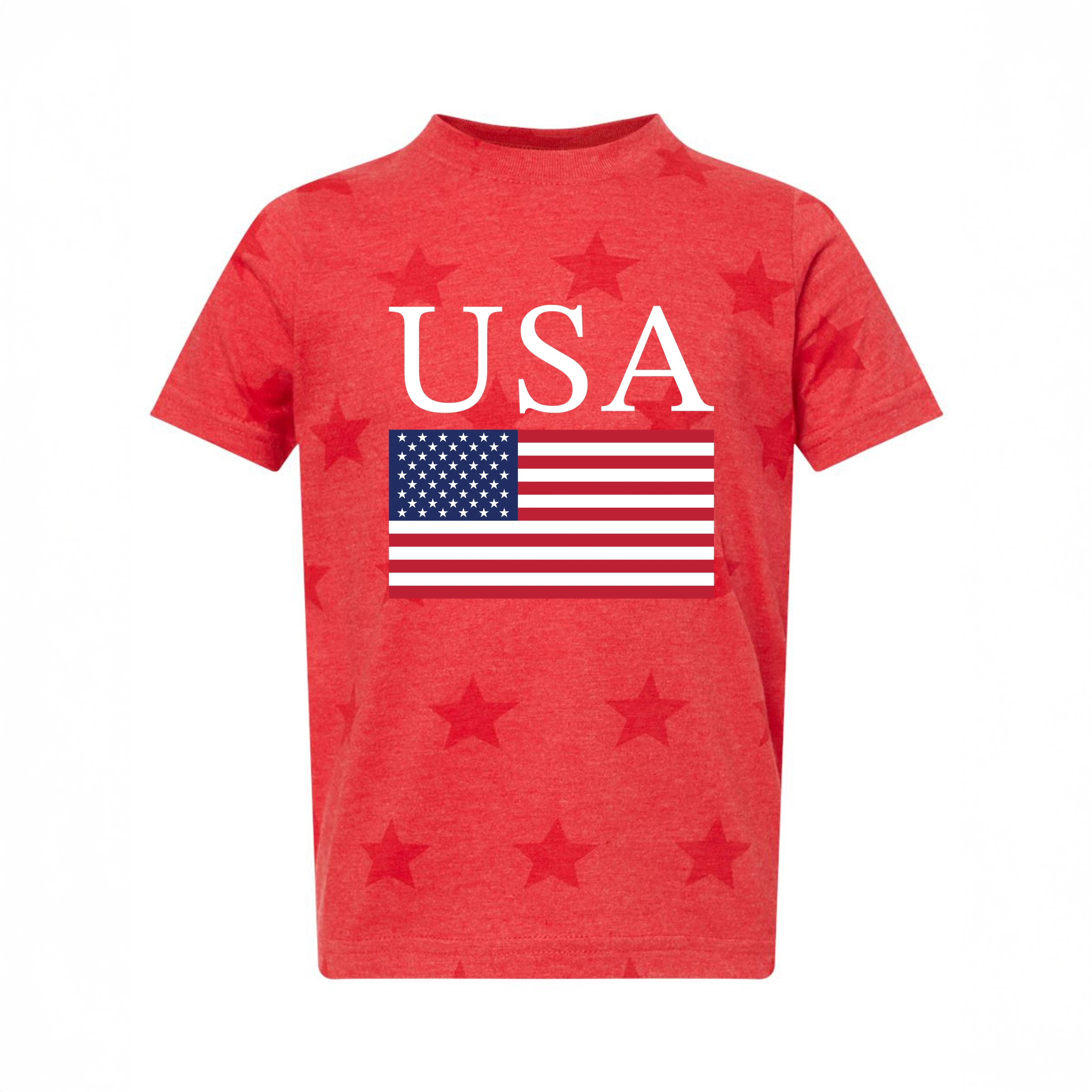 The Juniper Shop - USA Flag Solid Toddler Short Sleeve Star Tee