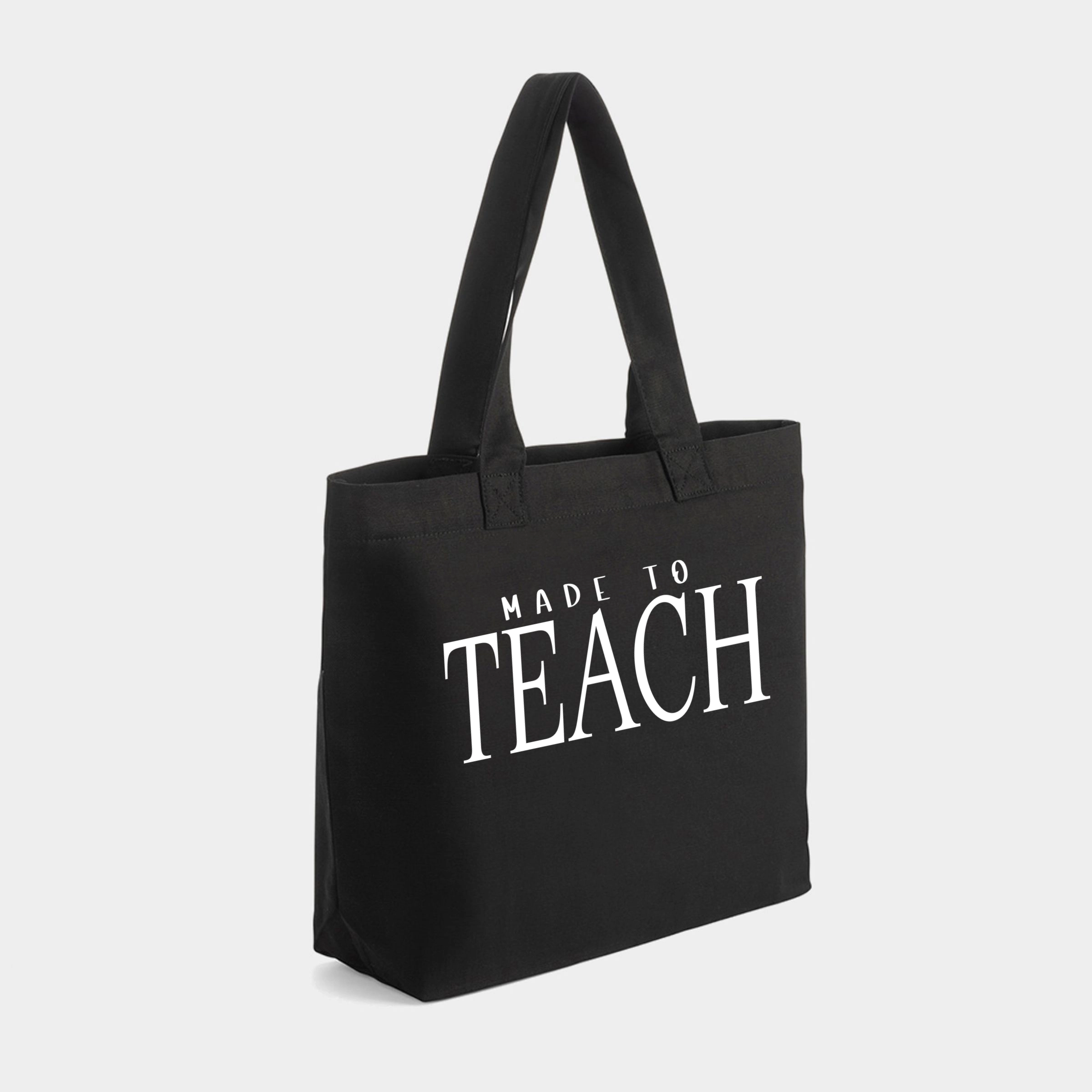 Simply Sage Market - Zippered Canvas Tote Made To Teach Italic