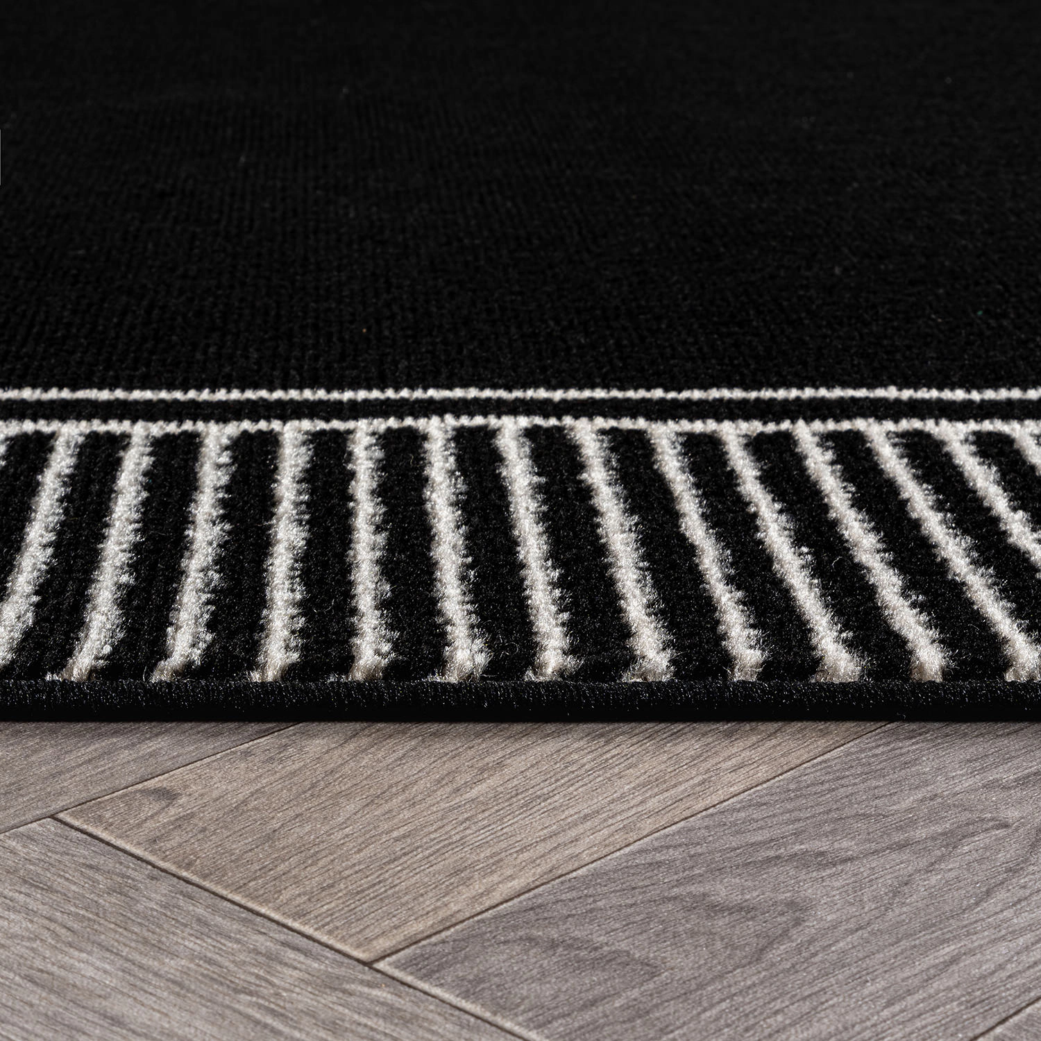 World Rug Gallery Modern Distressed Bordered Area for Living Room, Bedroom, or Entryway – Low
