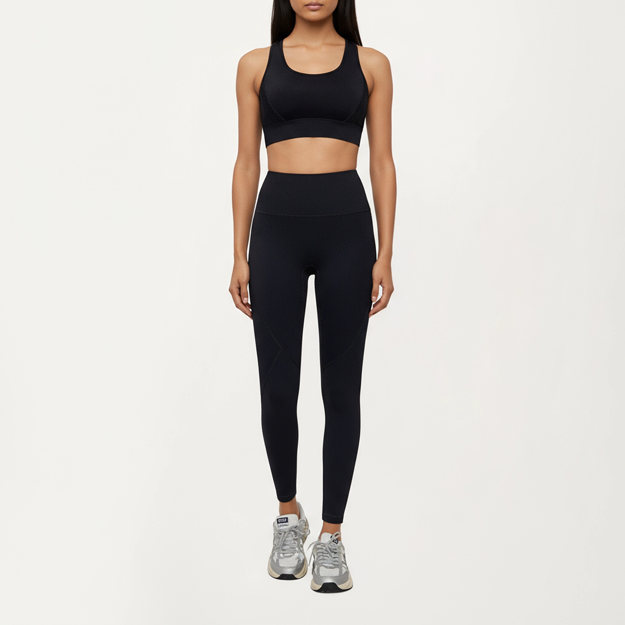 Anna-Kaci Active Women's High Waist Leggings with Contrast Seam Detailing and Stretch Compression Fit