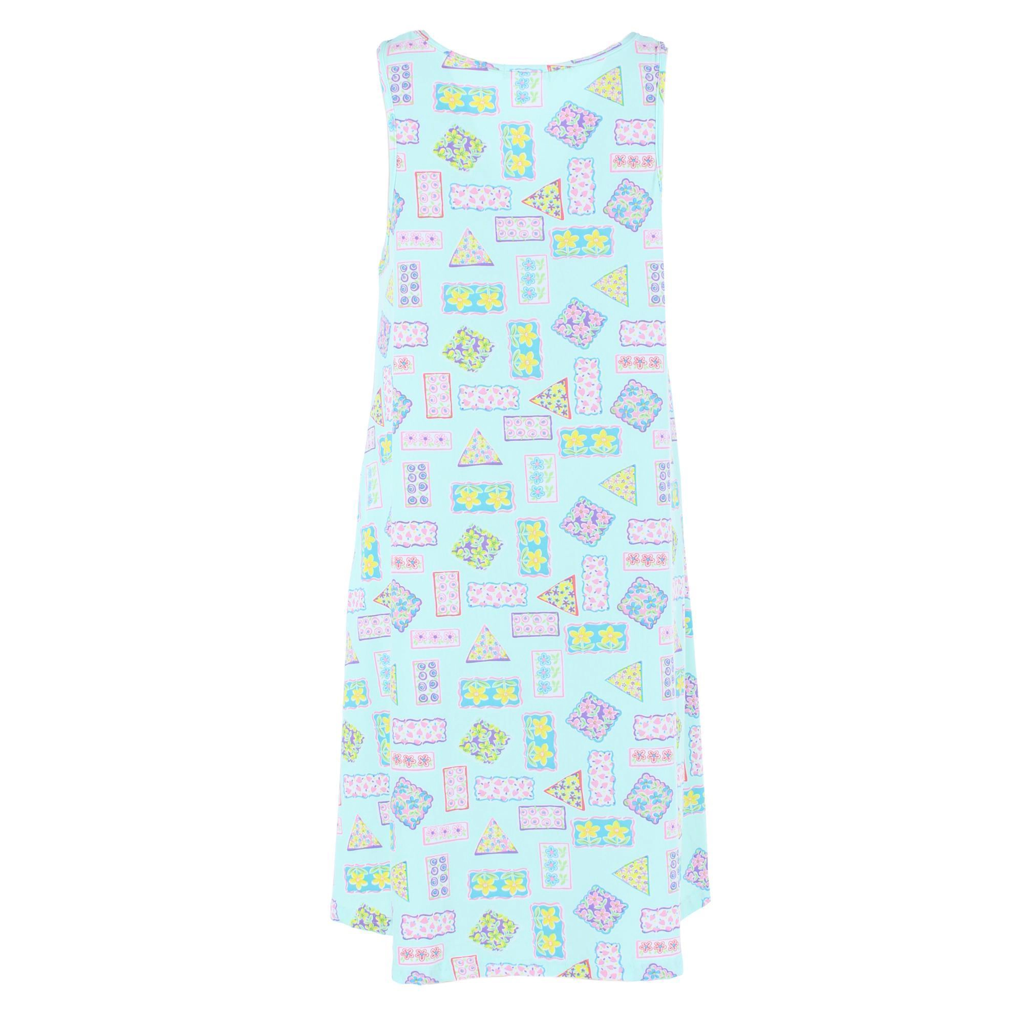 CTM Women's Floral Patchwork Sleeveless Nightgown by Elegant Emily
