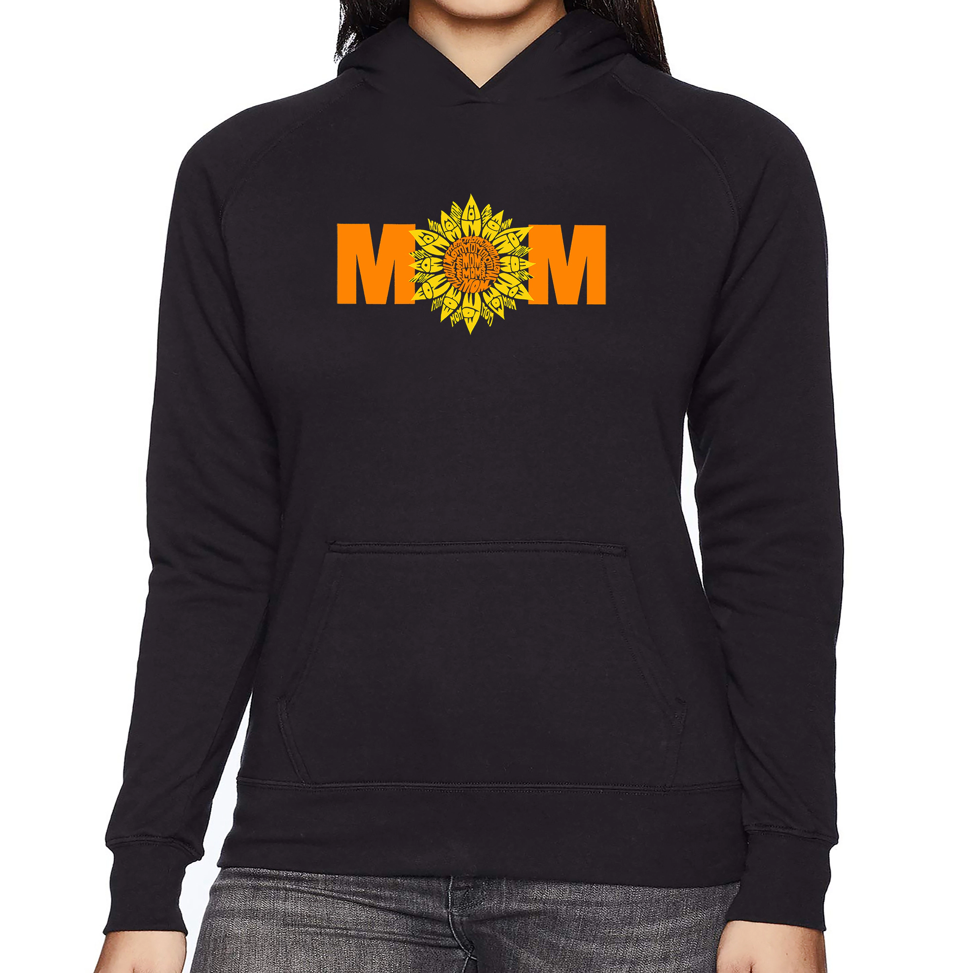 LA Pop Art Mom Sunflower - Women's Word Hooded Sweatshirt