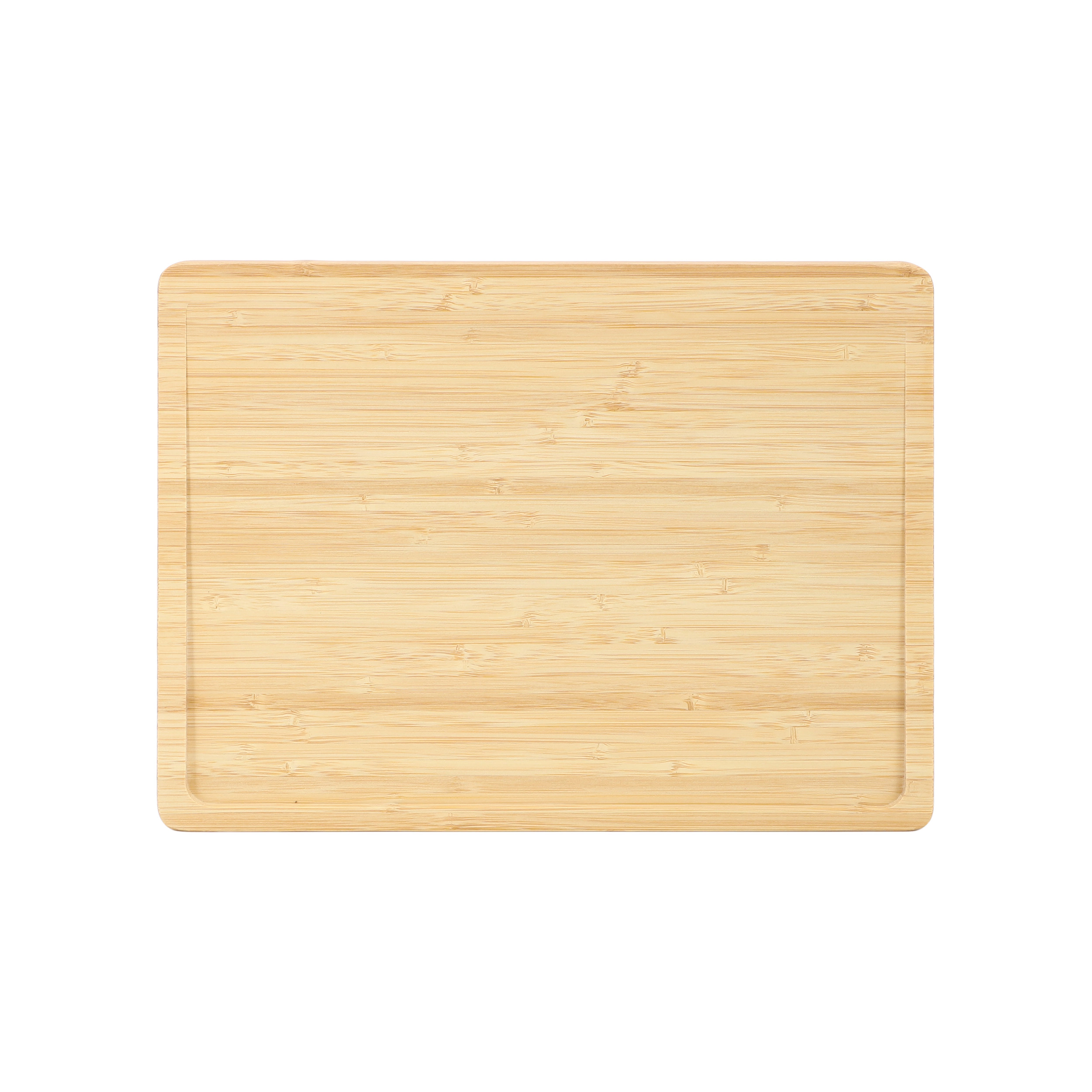 MegaChef 3 Piece Bamboo Cutting, Prep and Serving Boards with Slanted Juice Groove