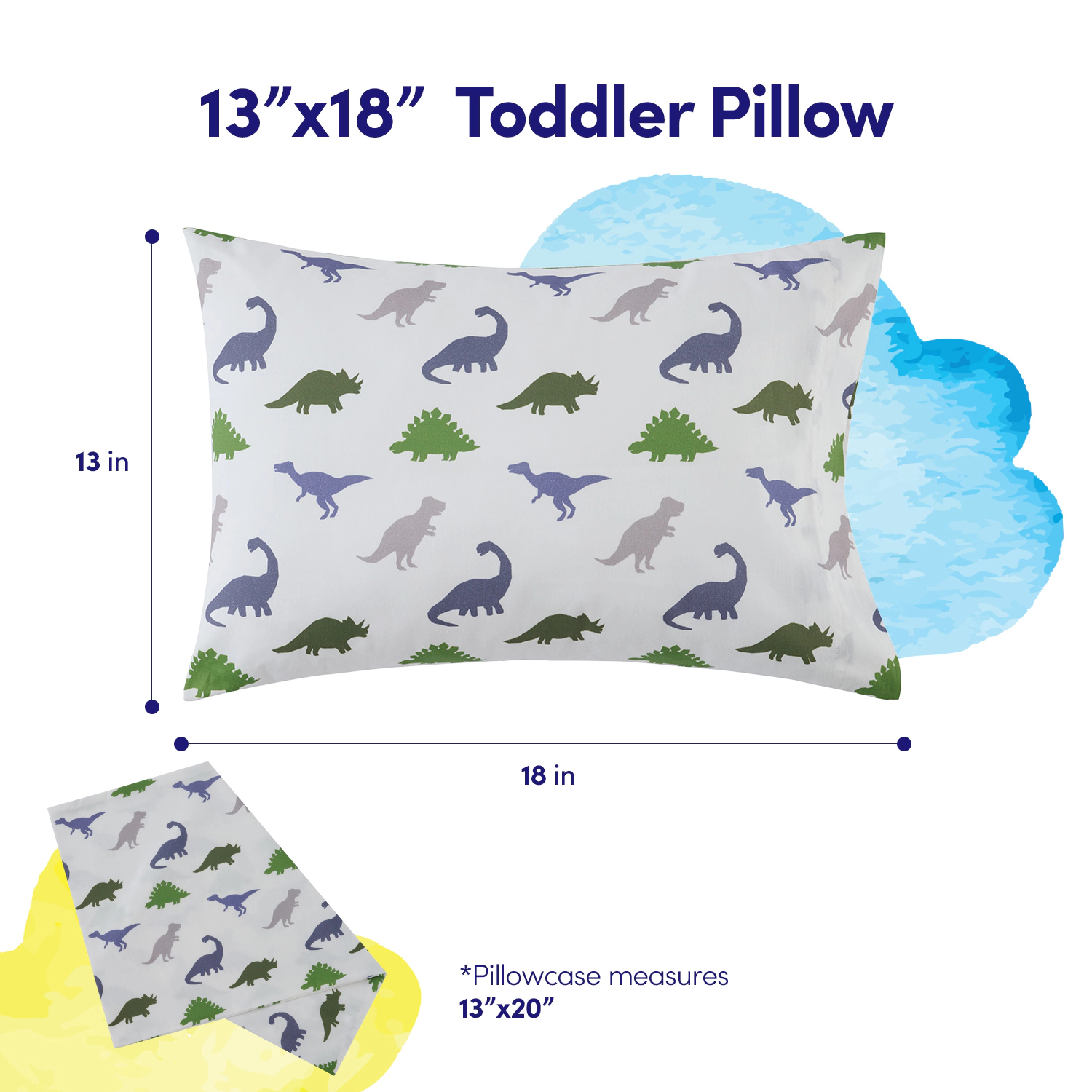 Sweet Home Collection Kids' 13"x18" Pillow & Printed Pillowcase