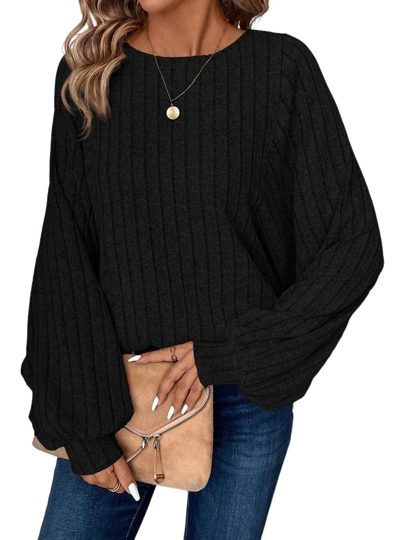 KOJOOIN Womens Long Sleeve Sweater Fall Fashion Crewneck Tops Dressy Casual Loose Sweatshirt