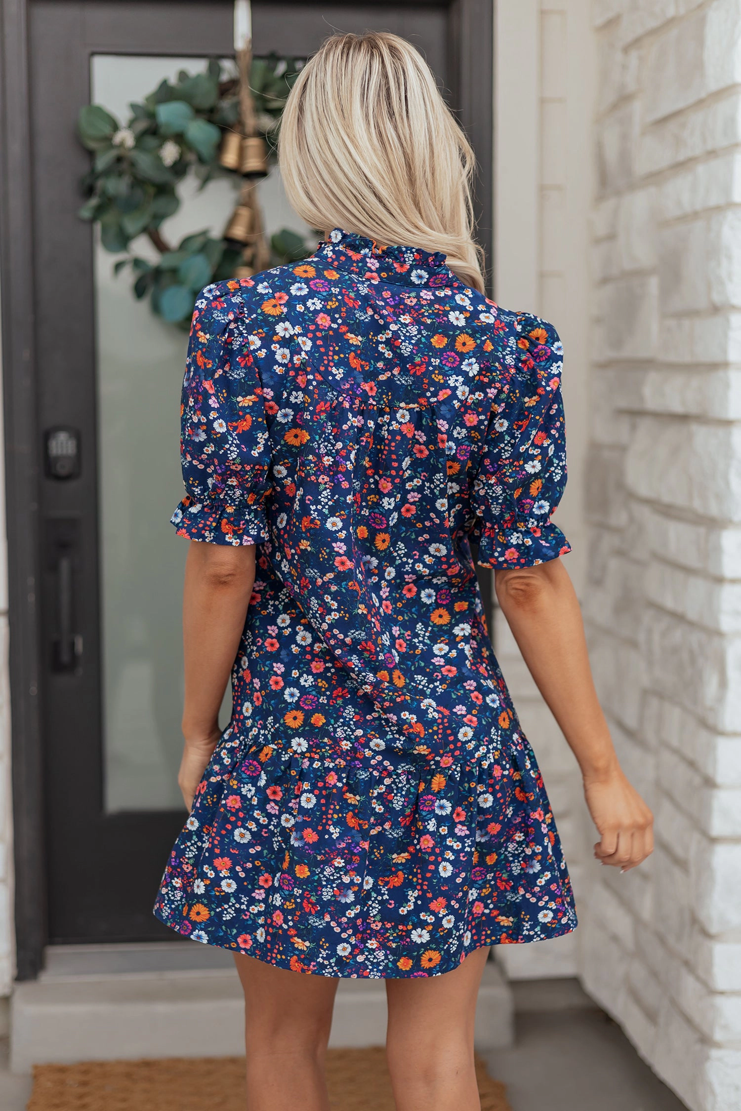 Threaded Pear Women's Serenity Puff Sleeve Mini Dress
