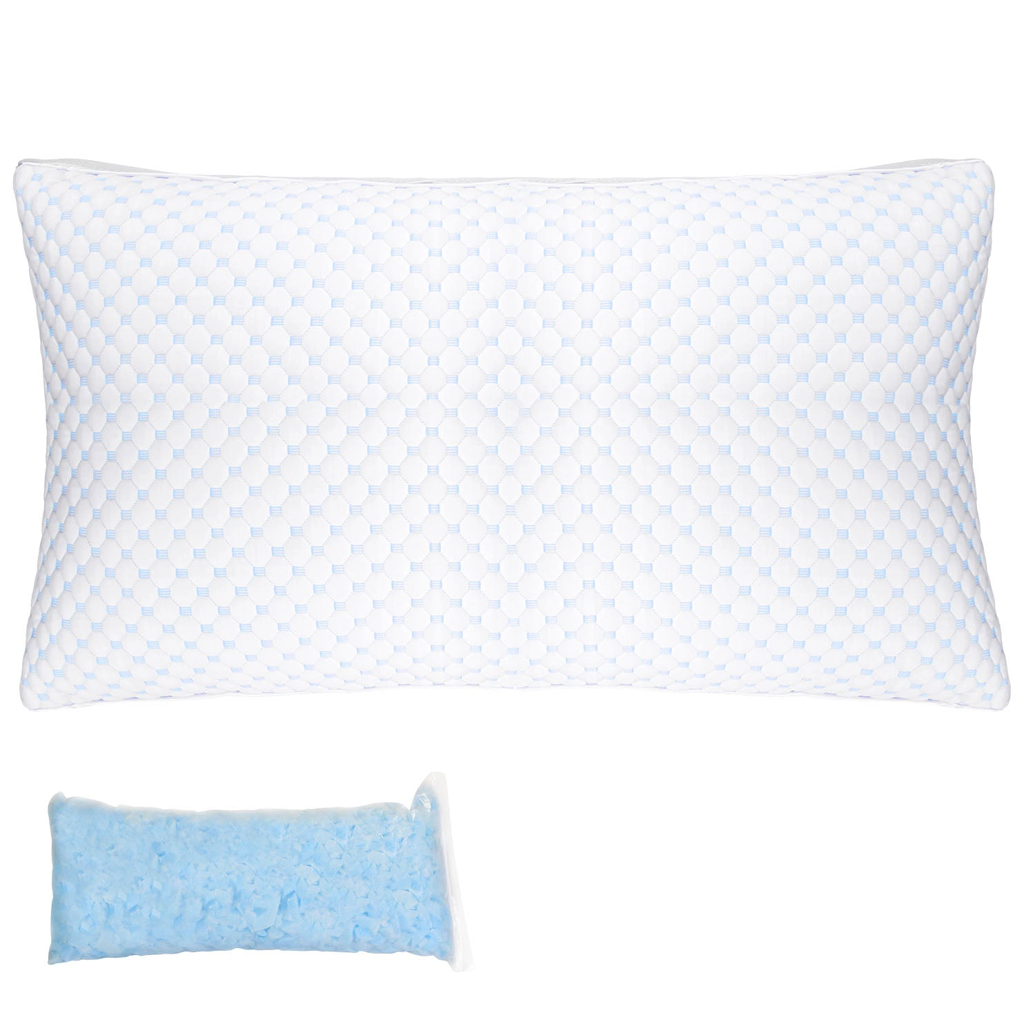 NEW Home Unisex Adjustable Shredded Memory Foam Pillow