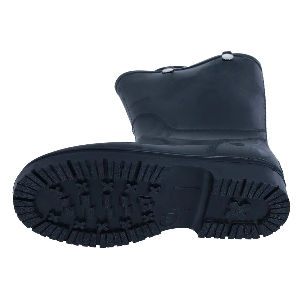 CTM Kids' Solid Color Waterproof Rainboots with Handles