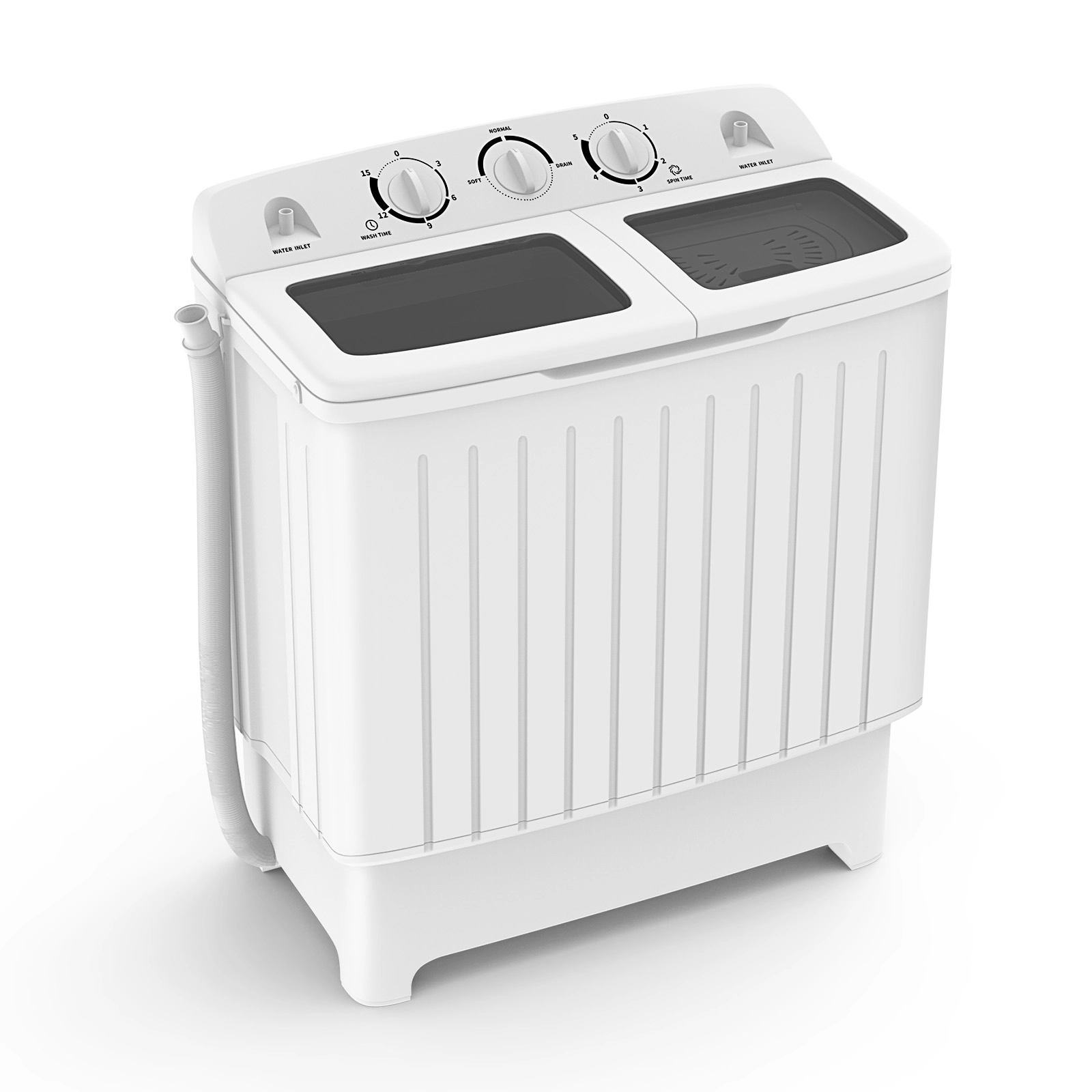 SUGIFT Gray Twin Tub Portable Washing Machine with 12-lb Washer and 8-lb Spinner 25-in W 14-in D 29-in H